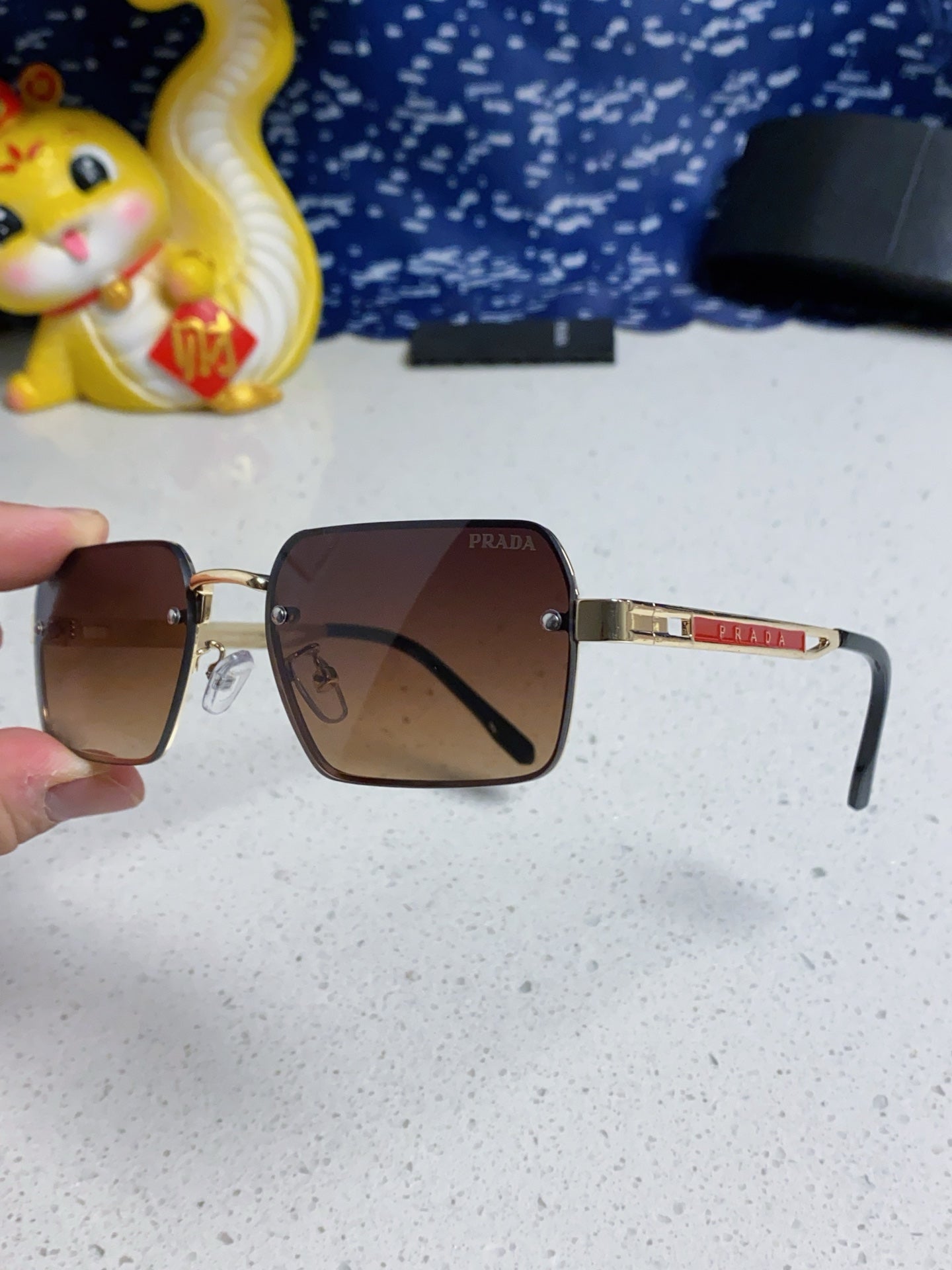 Prada Fashion Brown Lens Sunglasses for Men & Women - 382684 - detail image 6