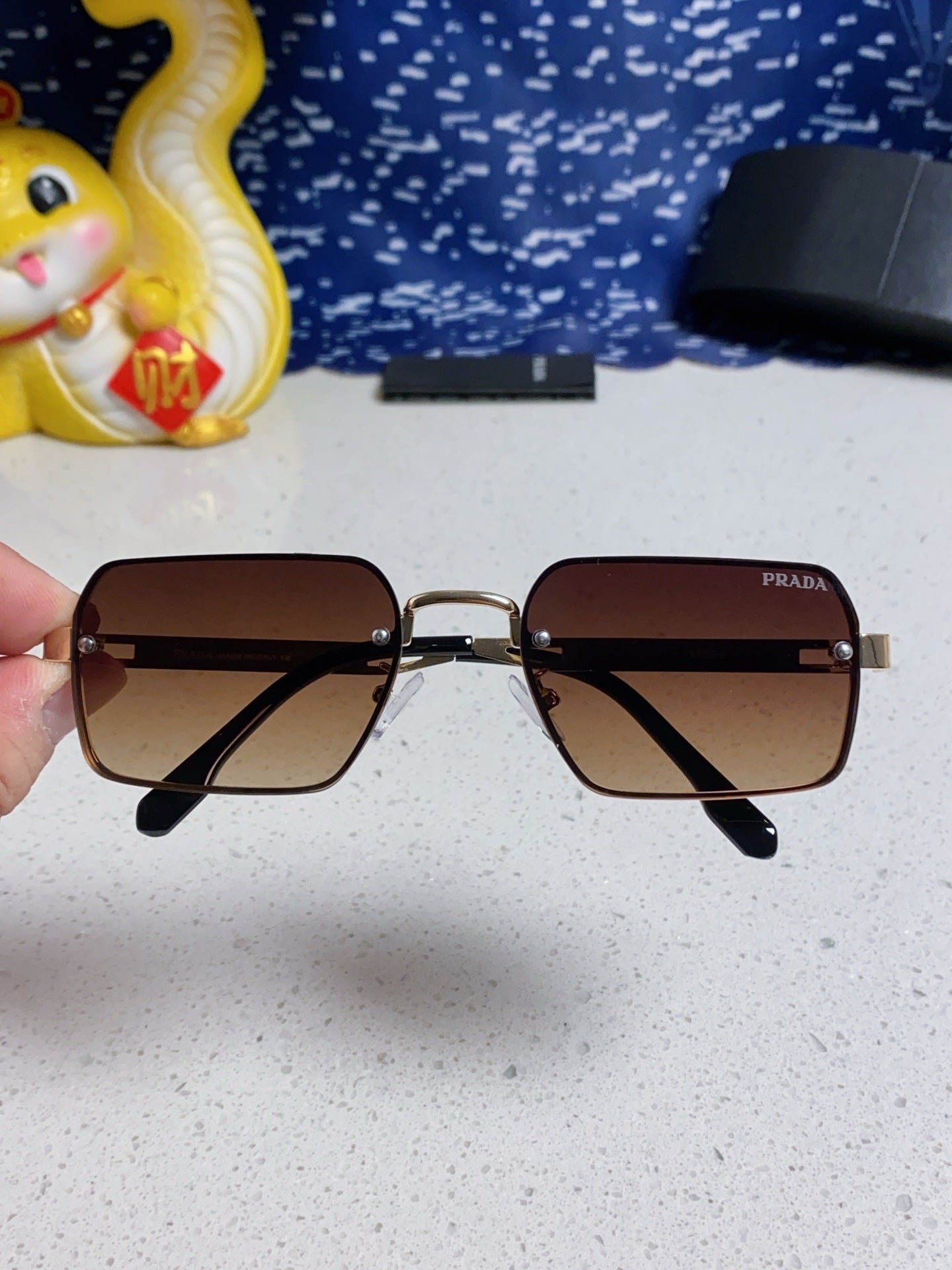 Prada Fashion Brown Lens Sunglasses for Men & Women - 382684 - detail image 4