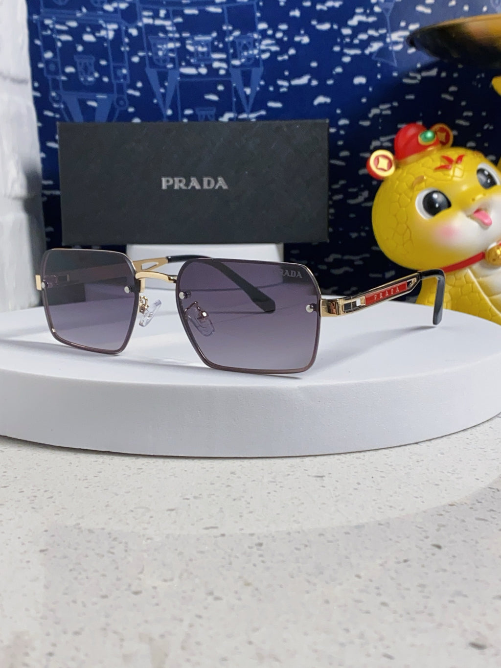 Prada Fashion Silver Lens Sunglasses for Men & Women - 382685