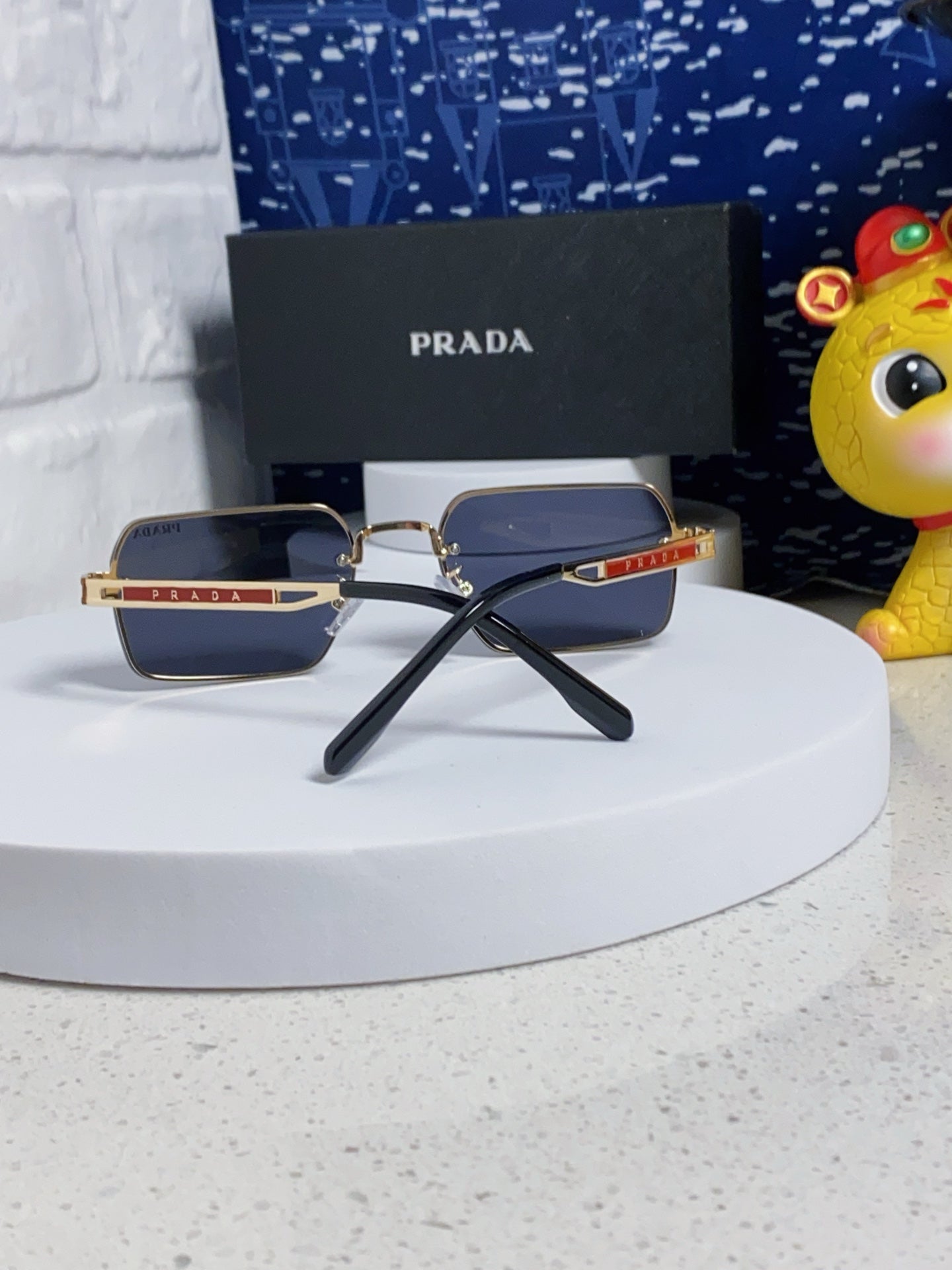 Prada Fashion Blue Lens Sunglasses for Men & Women - 382686 - detail image 3