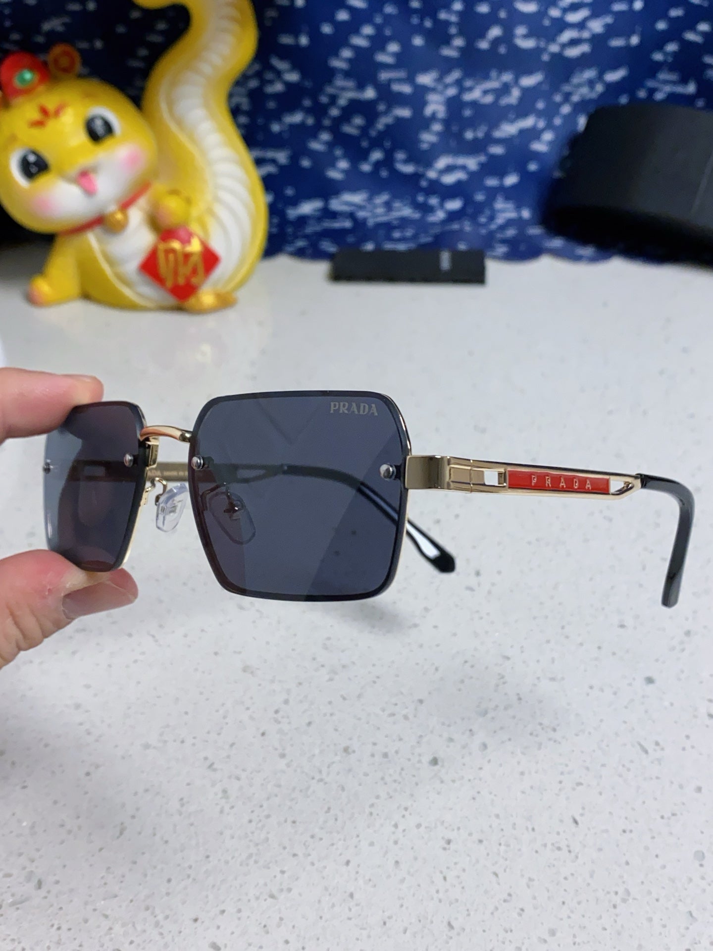 Prada Fashion Blue Lens Sunglasses for Men & Women - 382686 - detail image 6