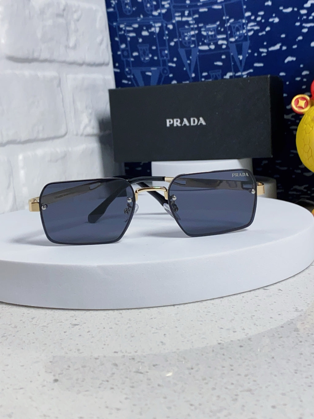 Prada Fashion Blue Lens Sunglasses for Men & Women - 382686 - detail image 2