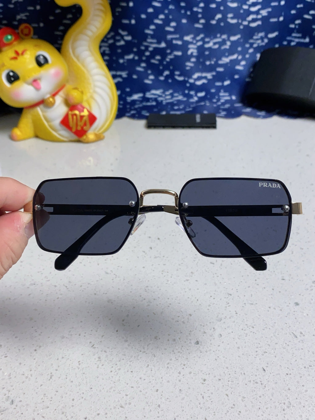 Prada Fashion Blue Lens Sunglasses for Men & Women - 382686 - detail image 4