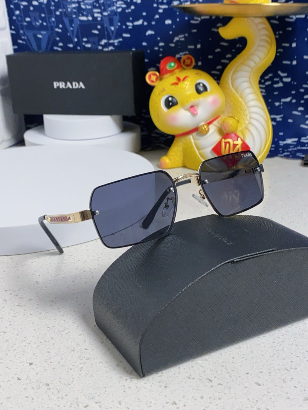 Prada Fashion Blue Lens Sunglasses for Men & Women - 382686 - detail image 9