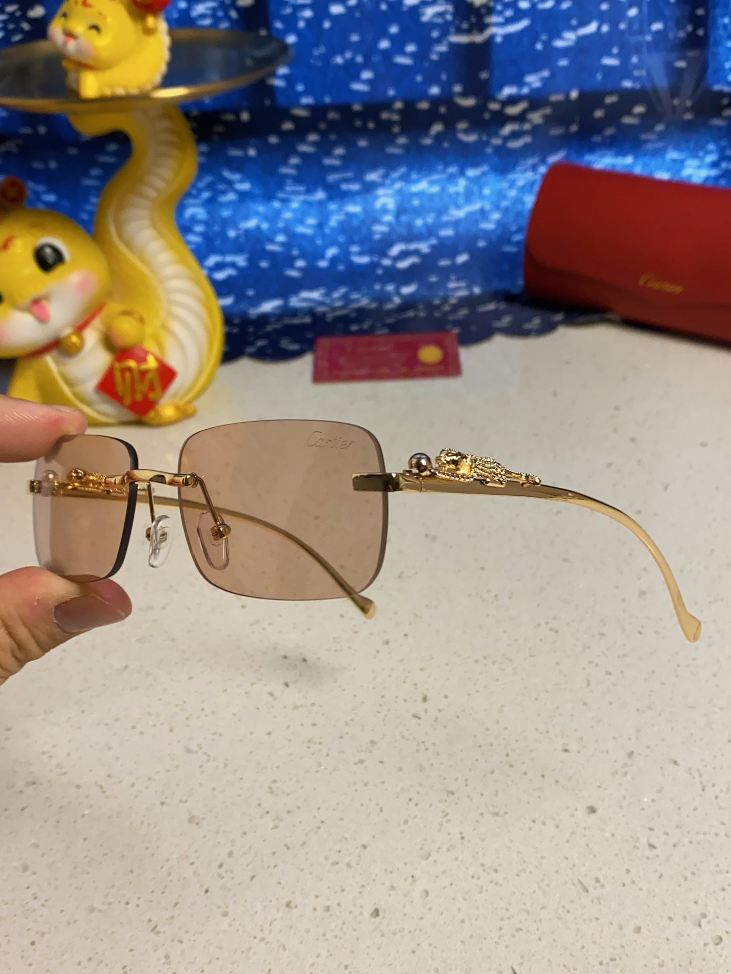 Cartier Fashion Silver Lens Sunglasses for Men & Women - 382741 - detail image 6