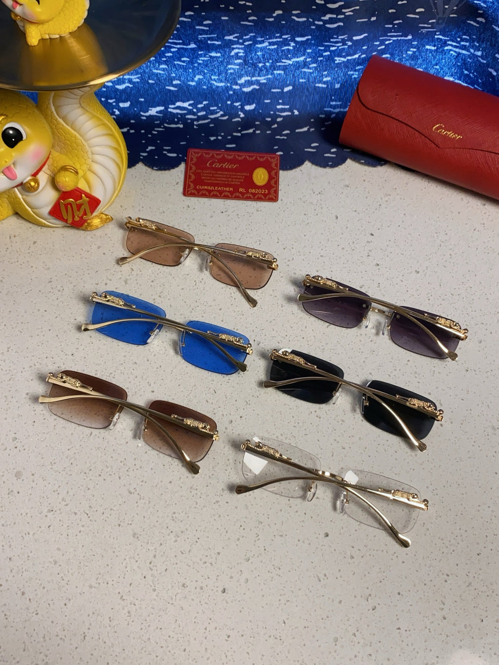 Cartier Fashion Silver Lens Sunglasses for Men & Women - 382746 - detail image 11