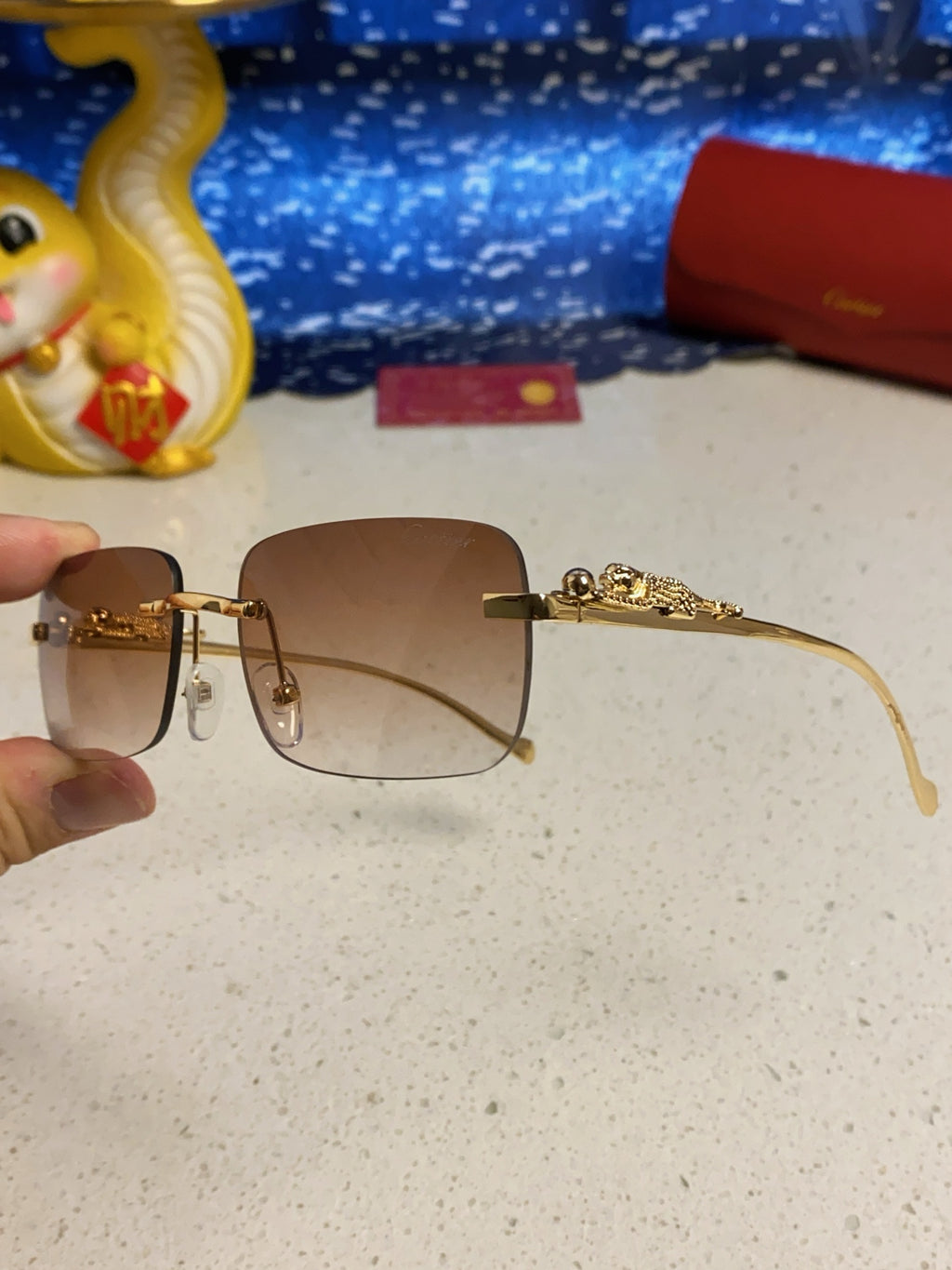 Cartier Fashion Silver Lens Sunglasses for Men & Women - 382743 - detail image 6