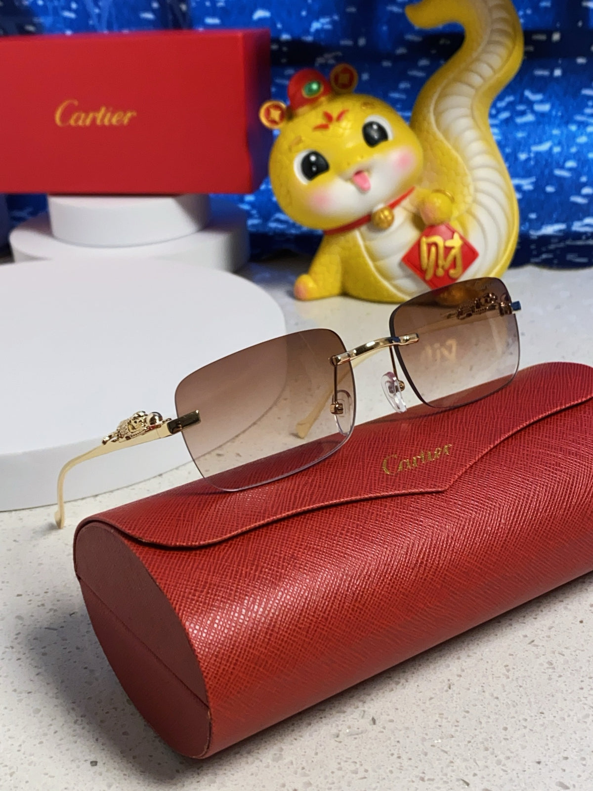 Cartier Fashion Silver Lens Sunglasses for Men & Women - 382743 - detail image 10