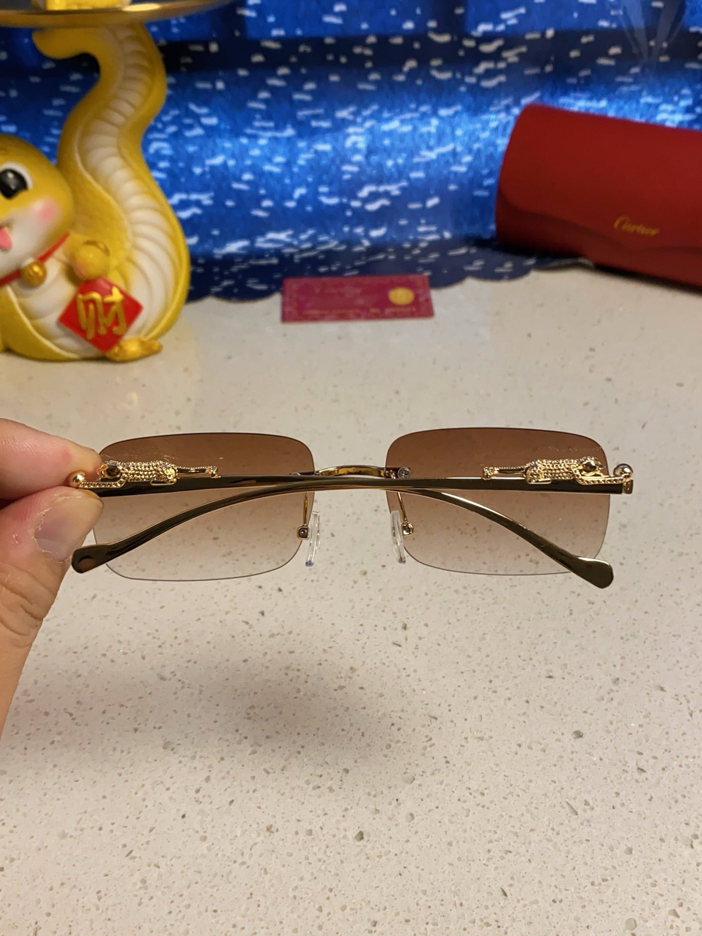 Cartier Fashion Silver Lens Sunglasses for Men & Women - 382743 - detail image 5