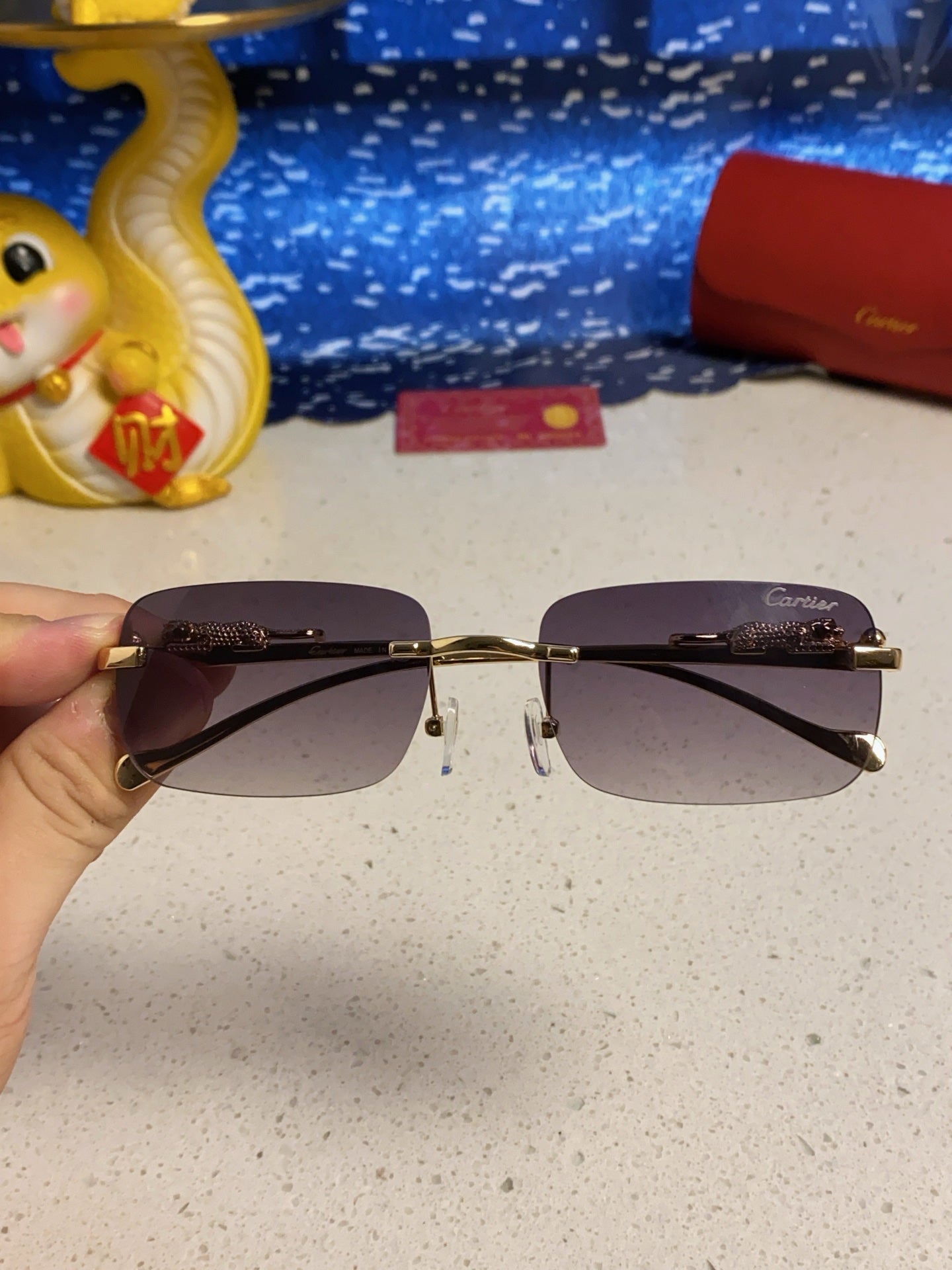 Cartier Fashion Silver Lens Sunglasses for Men & Women - 382744 - detail image 4