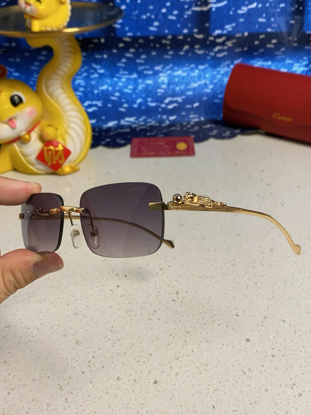 Cartier Fashion Silver Lens Sunglasses for Men & Women - 382744 - detail image 6