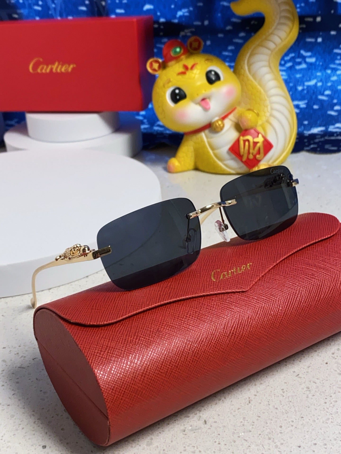 Cartier Fashion Silver Lens Sunglasses for Men & Women - 382745 - detail image 10