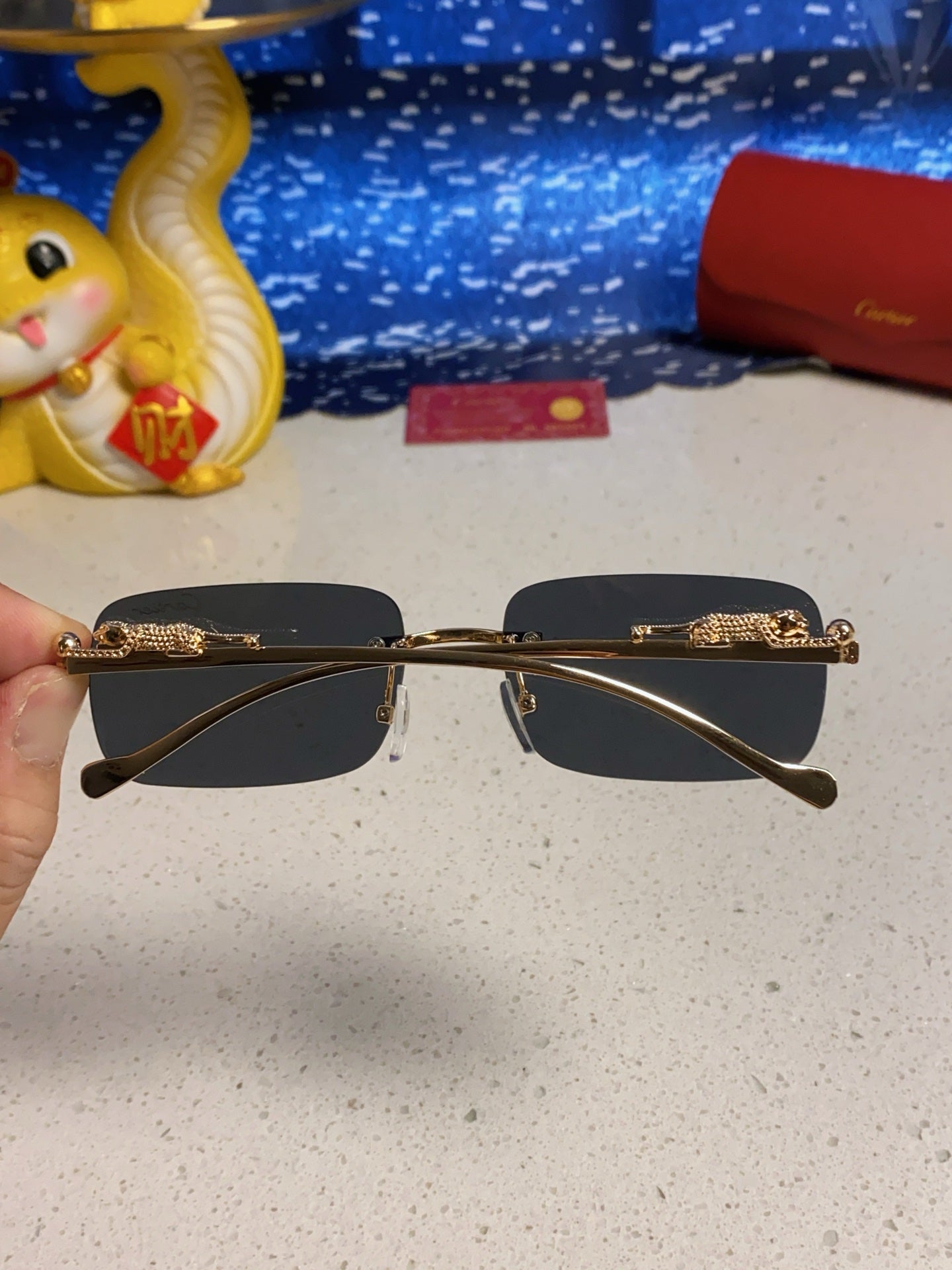 Cartier Fashion Silver Lens Sunglasses for Men & Women - 382745 - detail image 5
