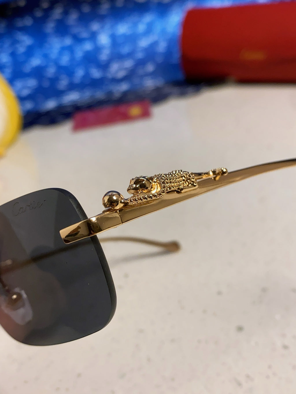 Cartier Fashion Silver Lens Sunglasses for Men & Women - 382745 - detail image 7