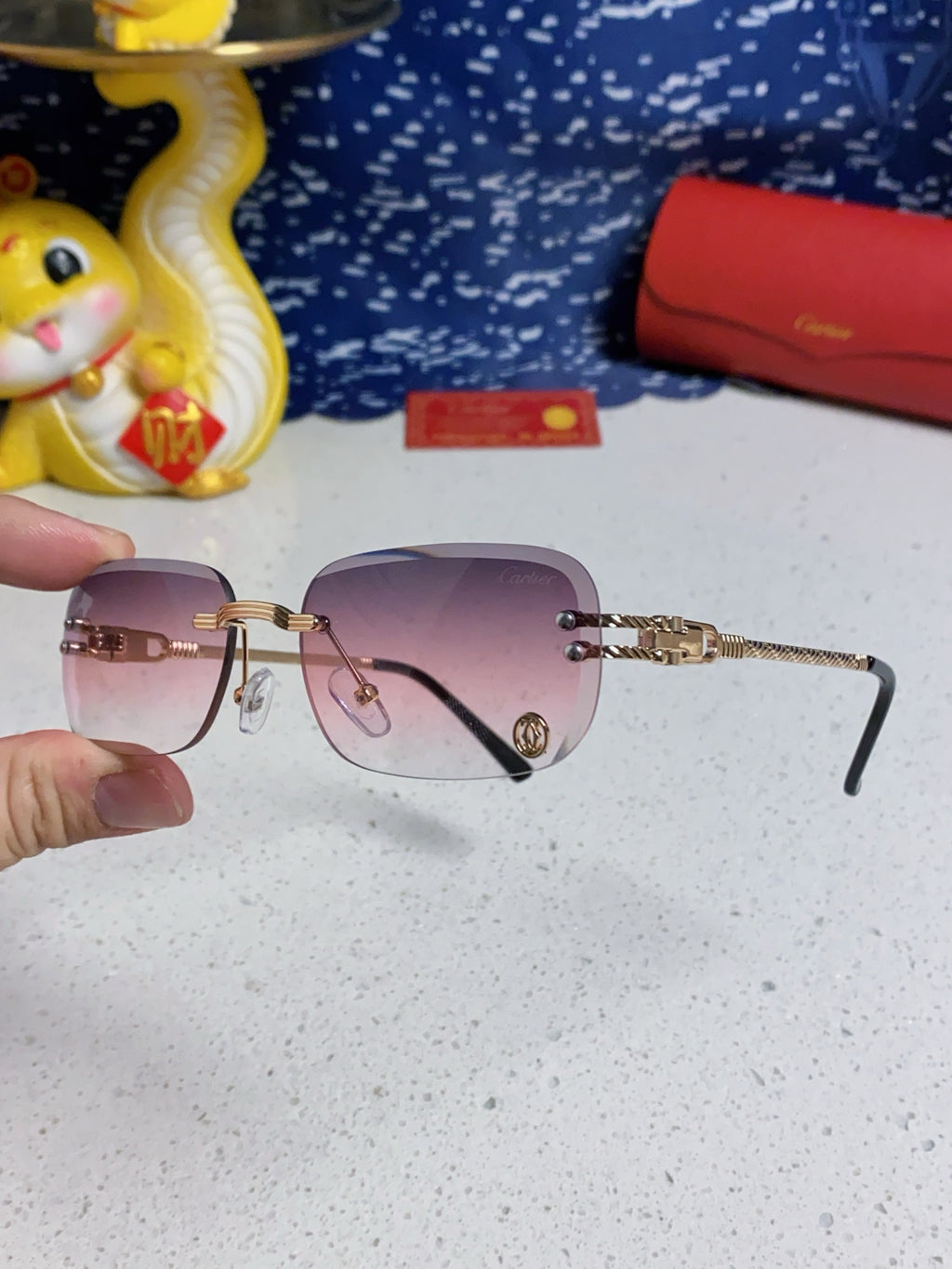 Cartier Fashion Silver Lens Sunglasses for Men & Women - 382780 - detail image 6