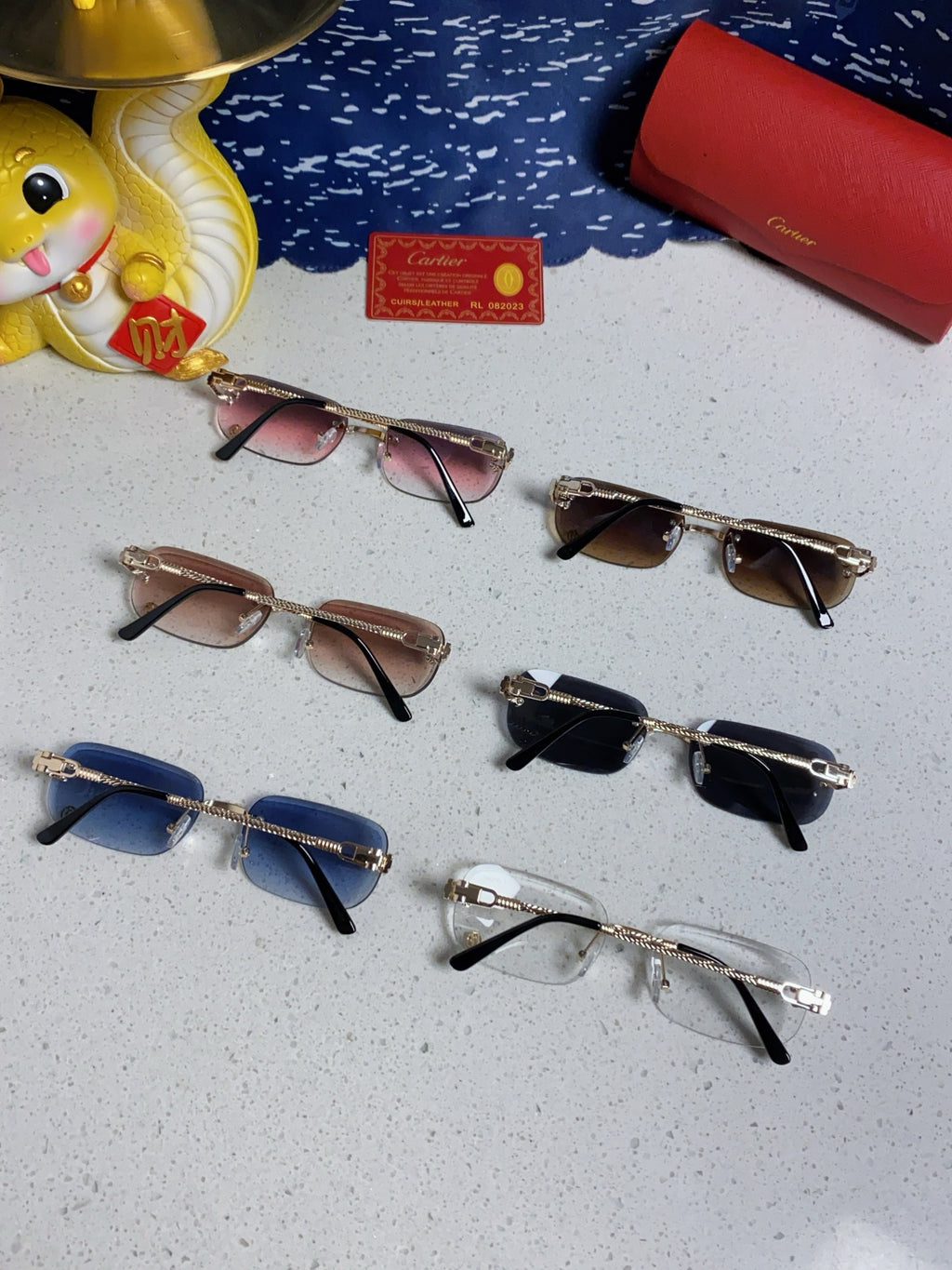 Cartier Fashion Silver Lens Sunglasses for Men & Women - 382781 - detail image 10