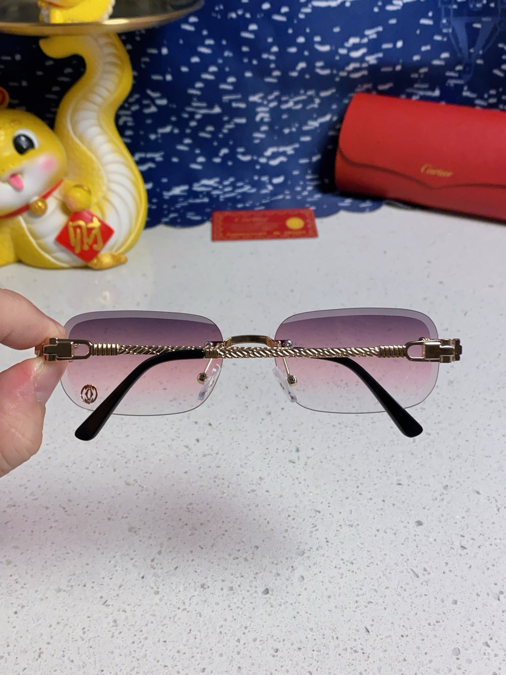 Cartier Fashion Silver Lens Sunglasses for Men & Women - 382780 - detail image 5