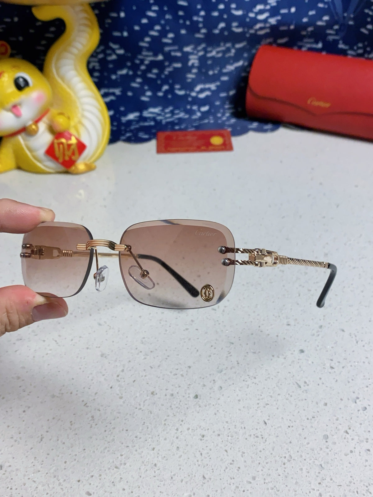 Cartier Fashion Silver Lens Sunglasses for Men & Women - 382781 - detail image 6