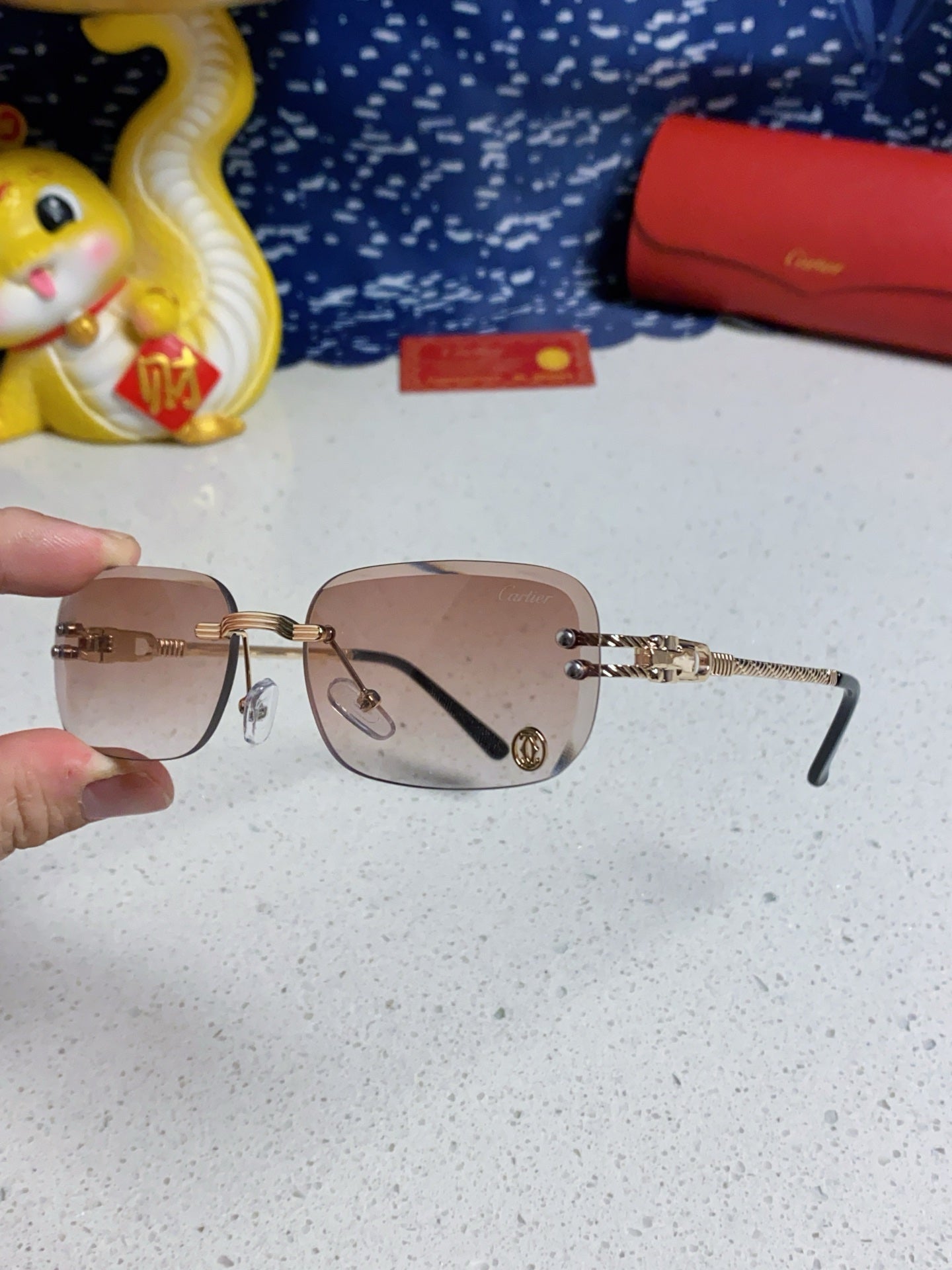 Cartier Fashion Silver Lens Sunglasses for Men & Women - 382781 - detail image 6
