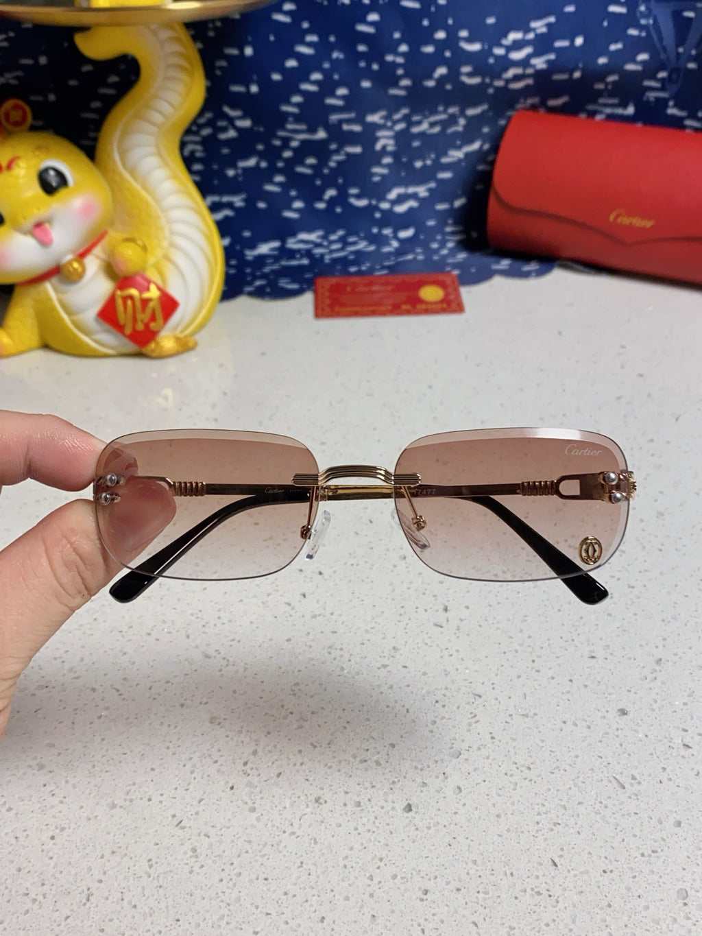 Cartier Fashion Silver Lens Sunglasses for Men & Women - 382781 - detail image 4