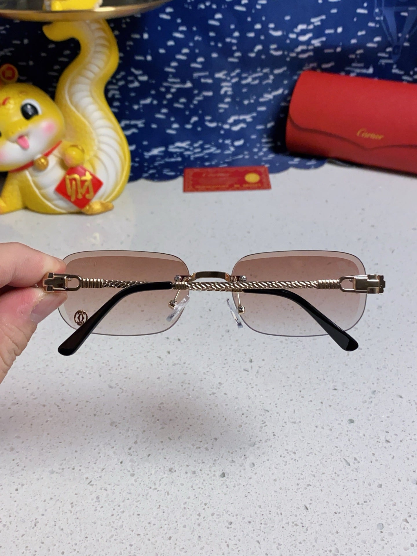 Cartier Fashion Silver Lens Sunglasses for Men & Women - 382781 - detail image 5