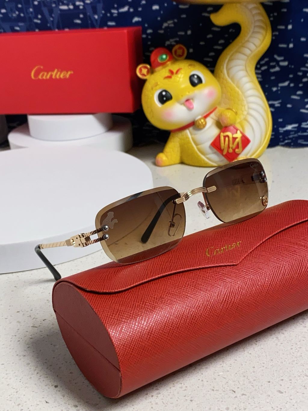 Cartier Fashion Brown Lens Sunglasses for Men & Women - 382783 - detail image 9
