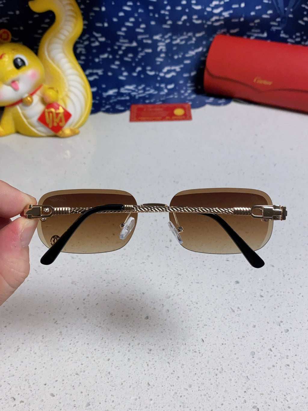 Cartier Fashion Brown Lens Sunglasses for Men & Women - 382783 - detail image 5