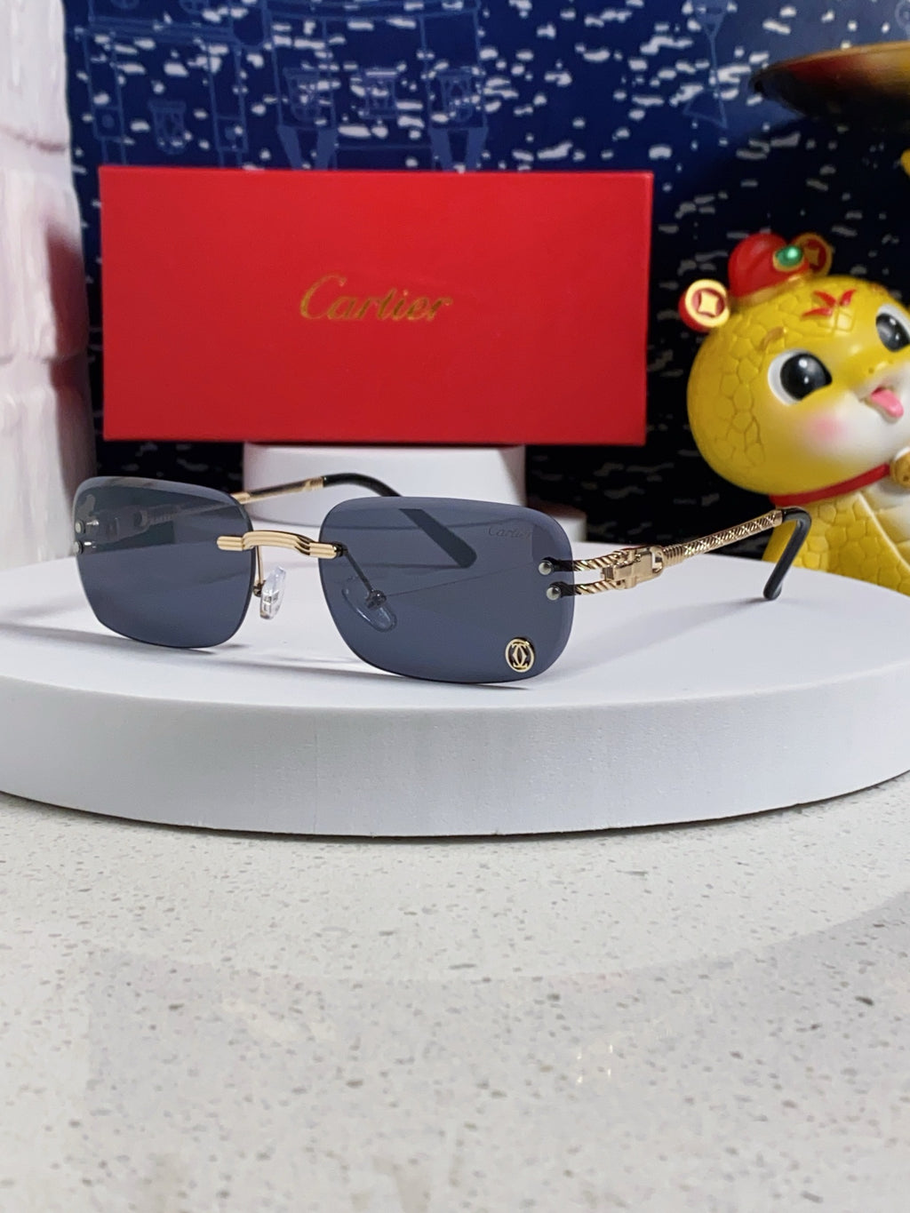 Cartier Fashion Blue Lens Sunglasses for Men & Women - 382784