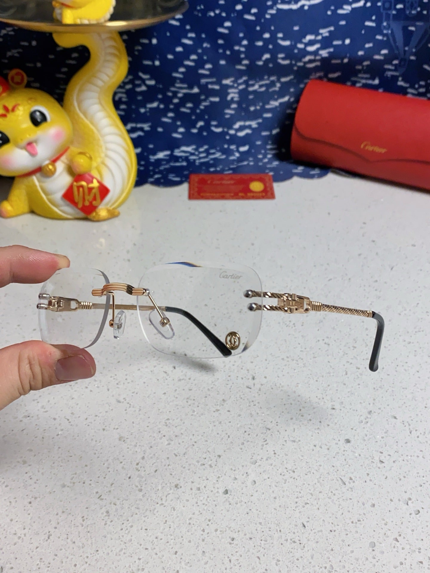 Cartier Fashion Silver Lens Sunglasses for Men & Women - 382785 - detail image 6