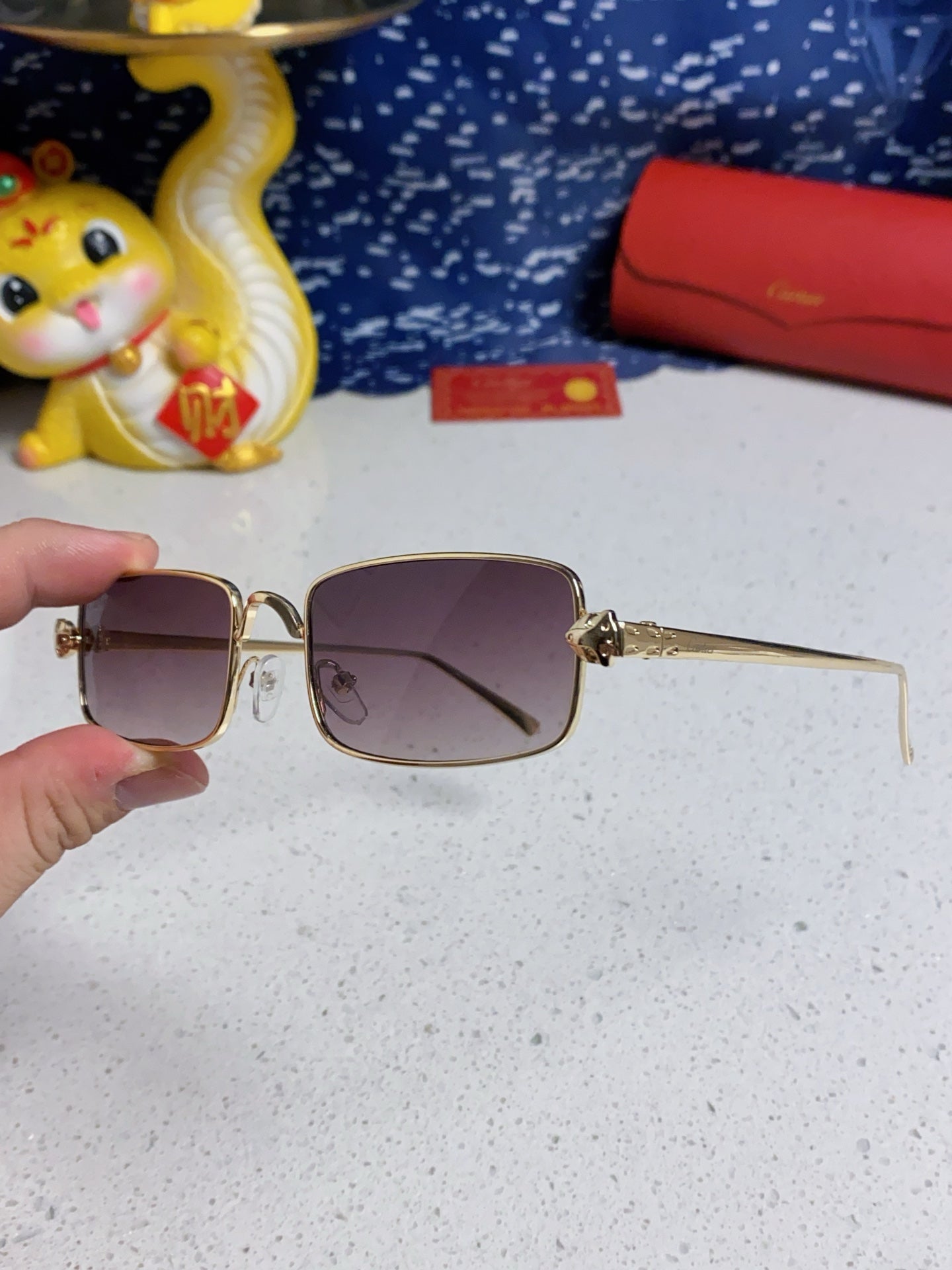 Cartier CT0473S Metal Square Silver Lens Sunglasses for Men & Women - 465918 - detail image 6