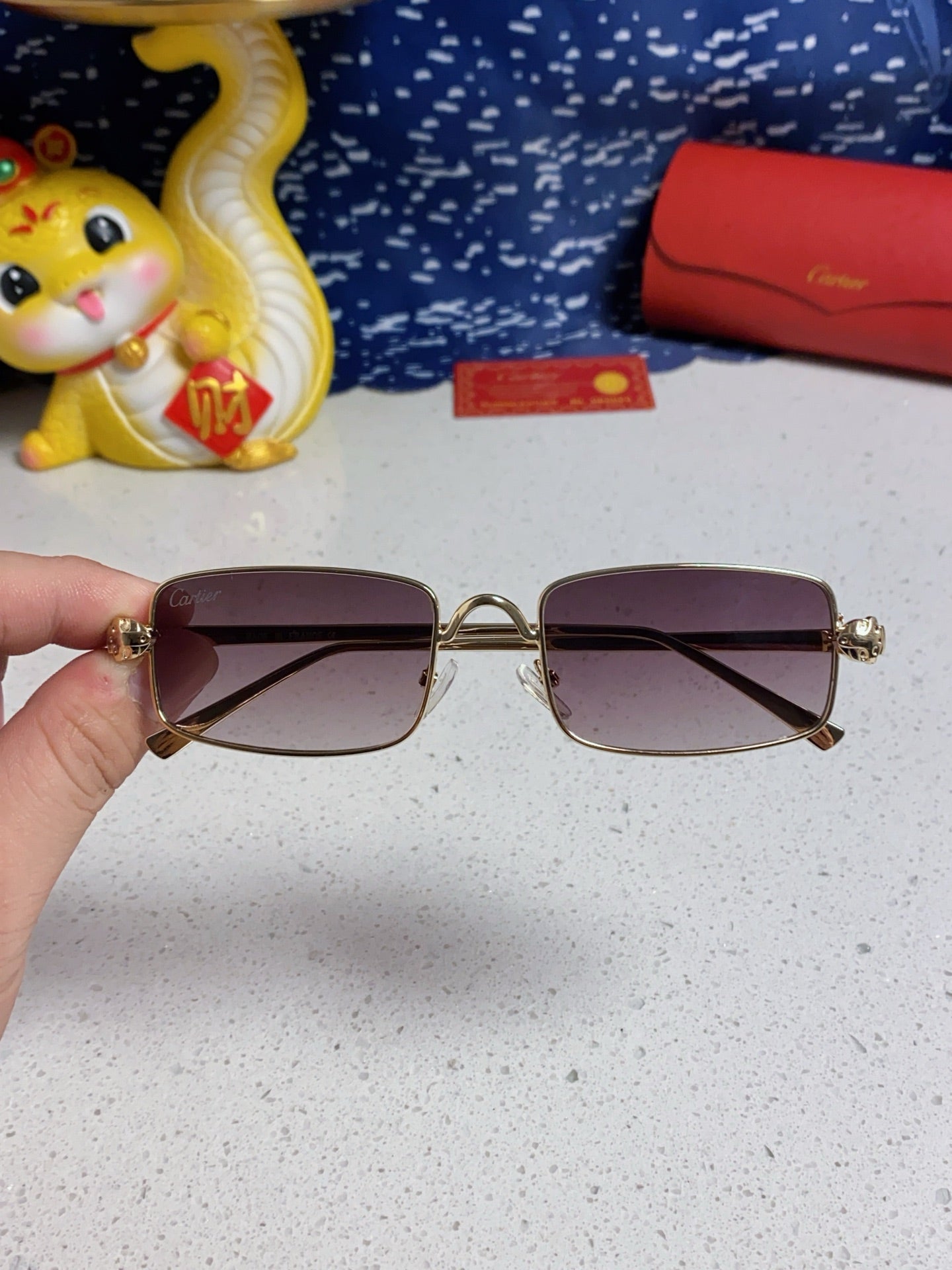 Cartier CT0473S Metal Square Silver Lens Sunglasses for Men & Women - 465918 - detail image 4