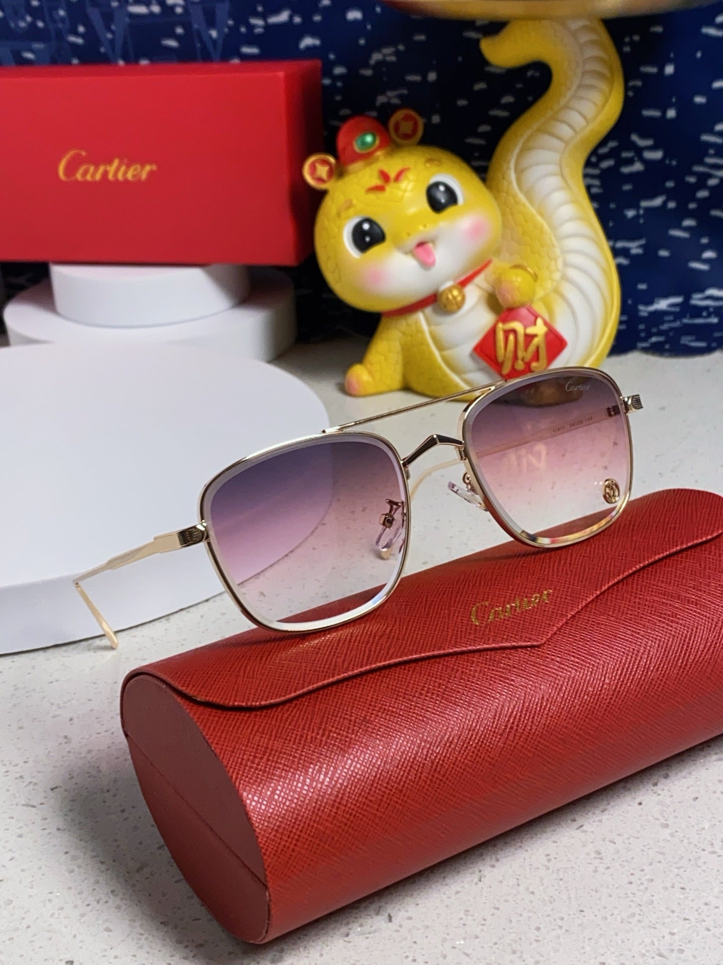 Cartier Aviator Silver Lens Sunglasses for Men & Women - 382786 - detail image 9