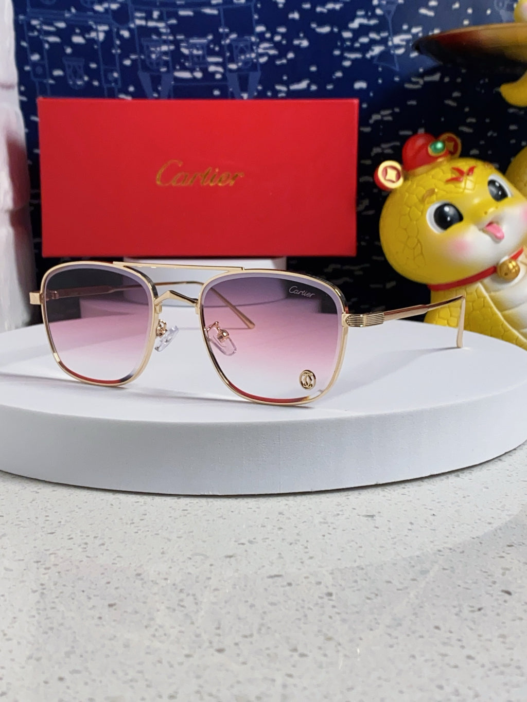 Cartier Aviator Silver Lens Sunglasses for Men & Women - 382786