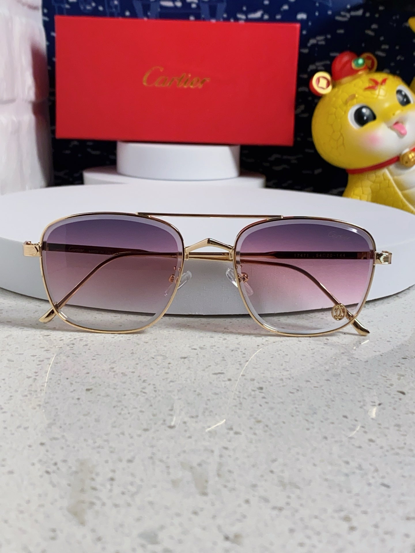 Cartier Aviator Silver Lens Sunglasses for Men & Women - 382786 - detail image 8