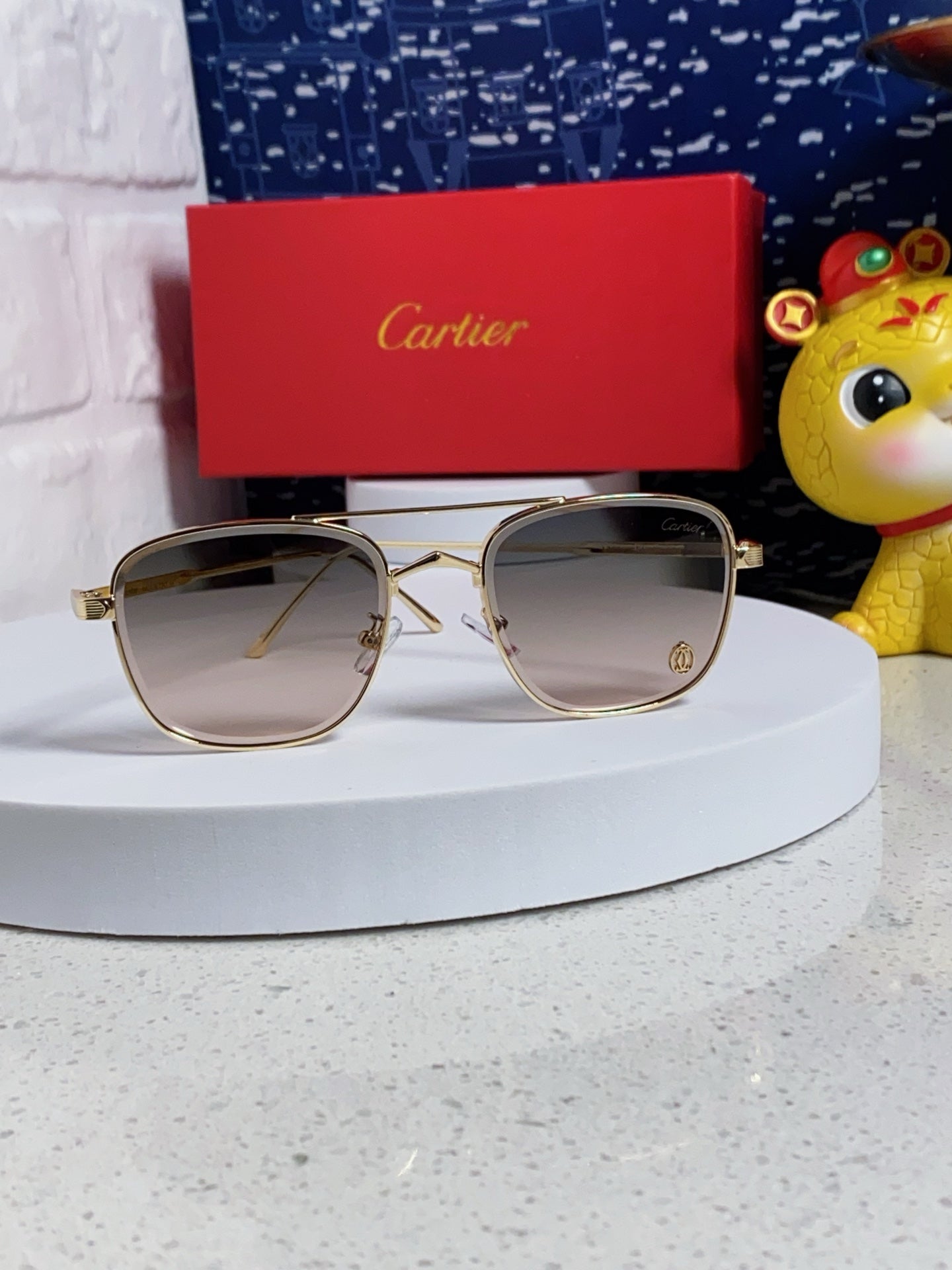 Cartier Aviator Silver Lens Sunglasses for Men & Women - 382787 - detail image 2