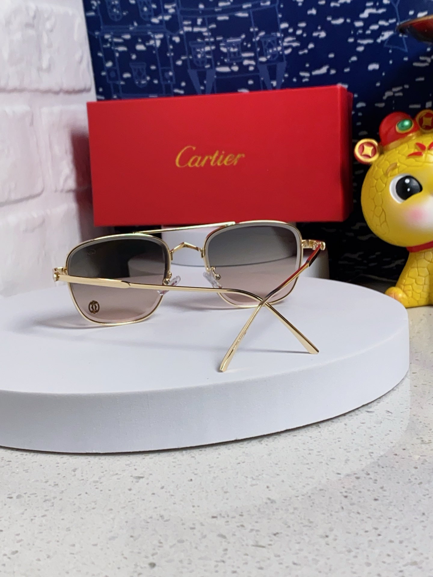 Cartier Aviator Silver Lens Sunglasses for Men & Women - 382787 - detail image 3