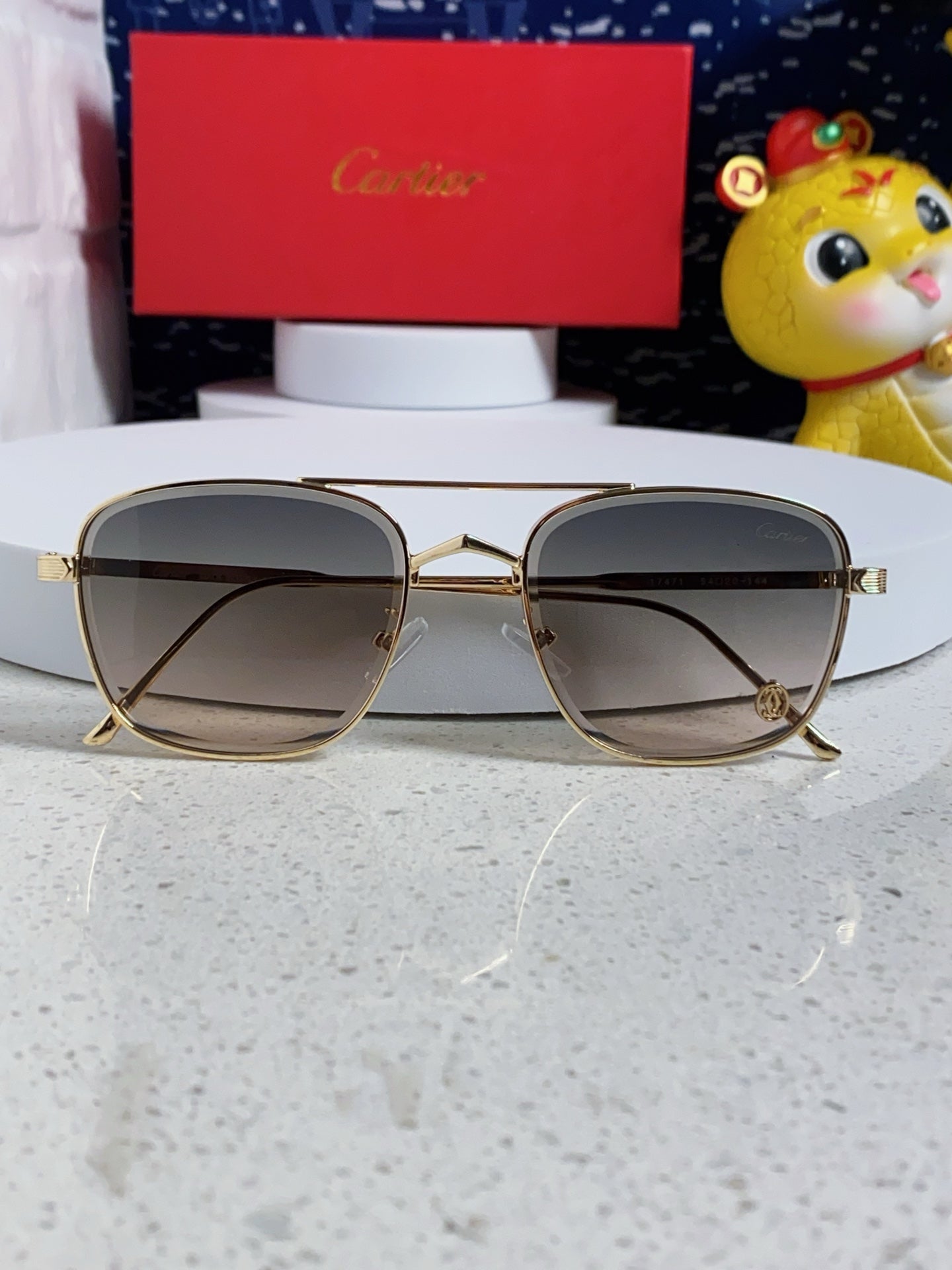 Cartier Aviator Silver Lens Sunglasses for Men & Women - 382787 - detail image 8