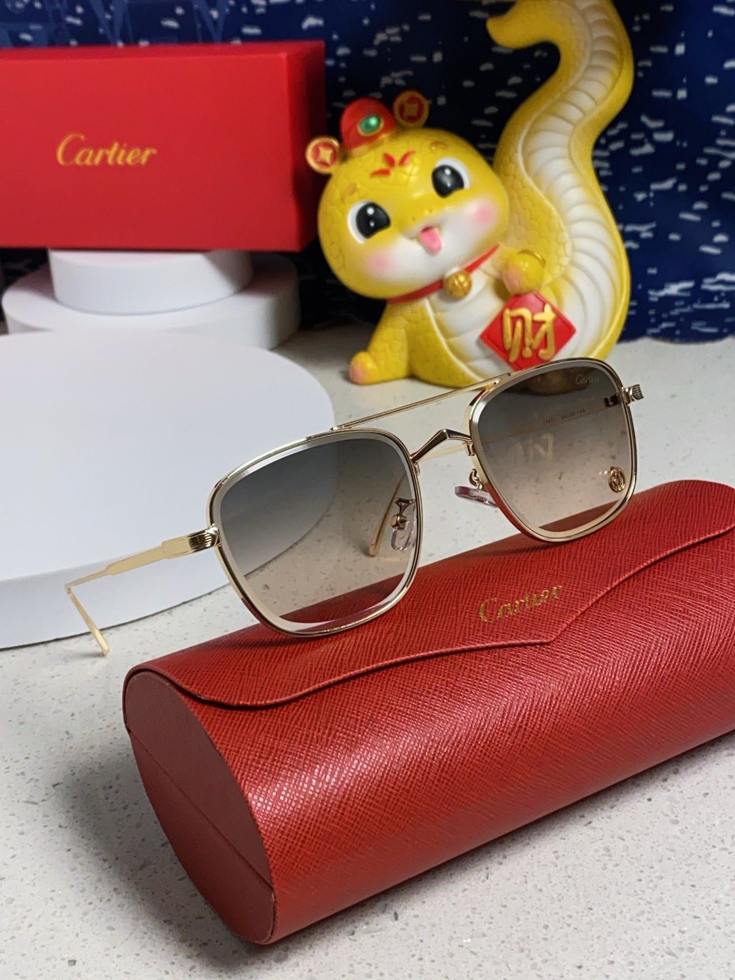 Cartier Aviator Silver Lens Sunglasses for Men & Women - 382787 - detail image 9