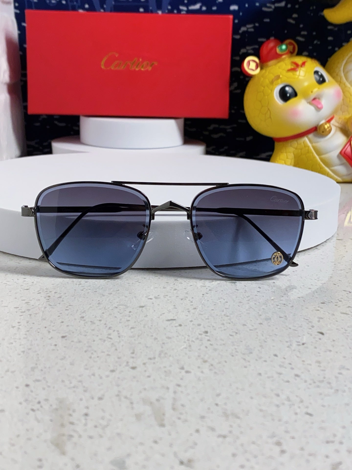 Cartier Aviator Silver Lens Sunglasses for Men & Women - 382788 - detail image 8