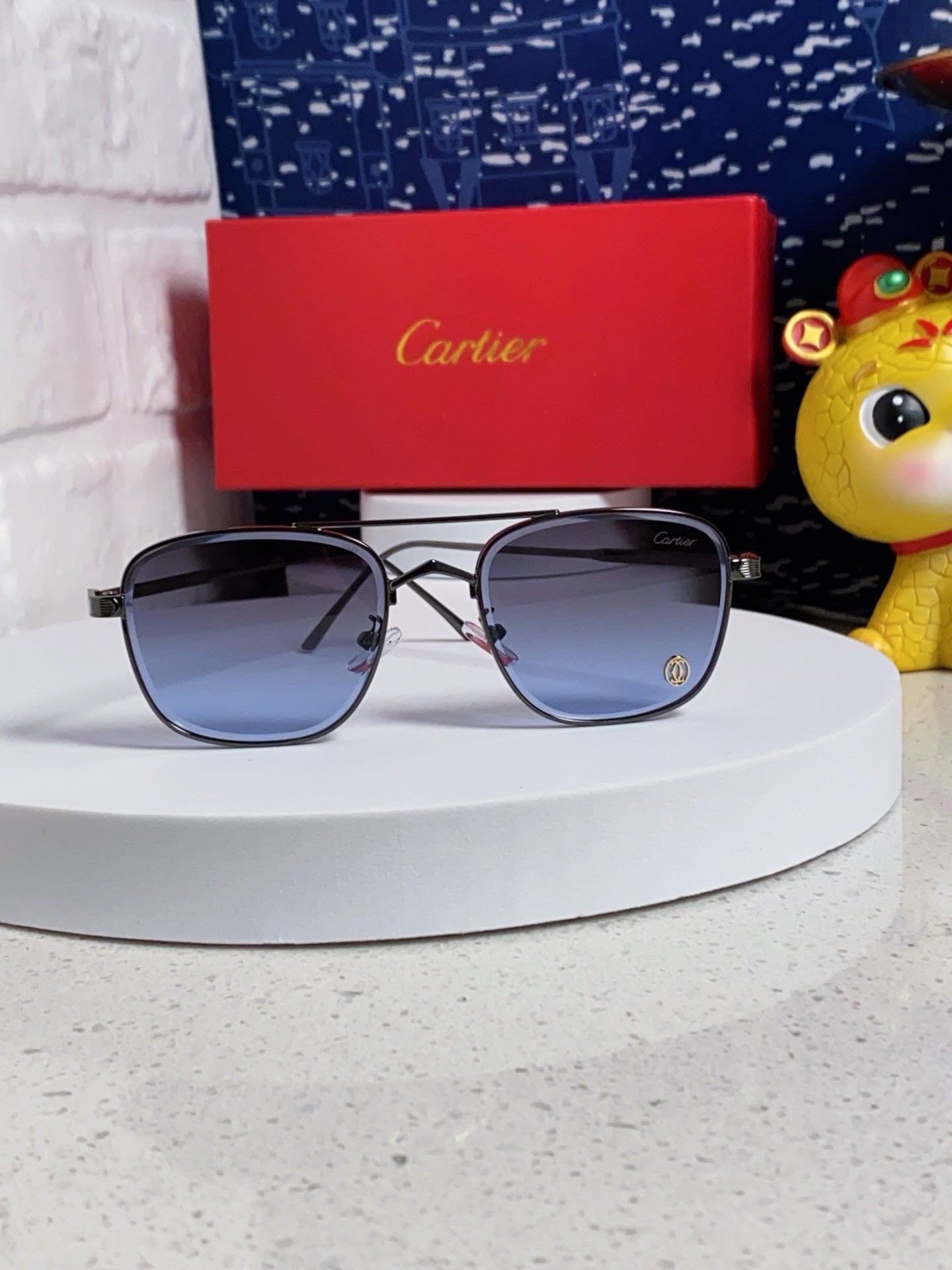 Cartier Aviator Silver Lens Sunglasses for Men & Women - 382788 - detail image 2