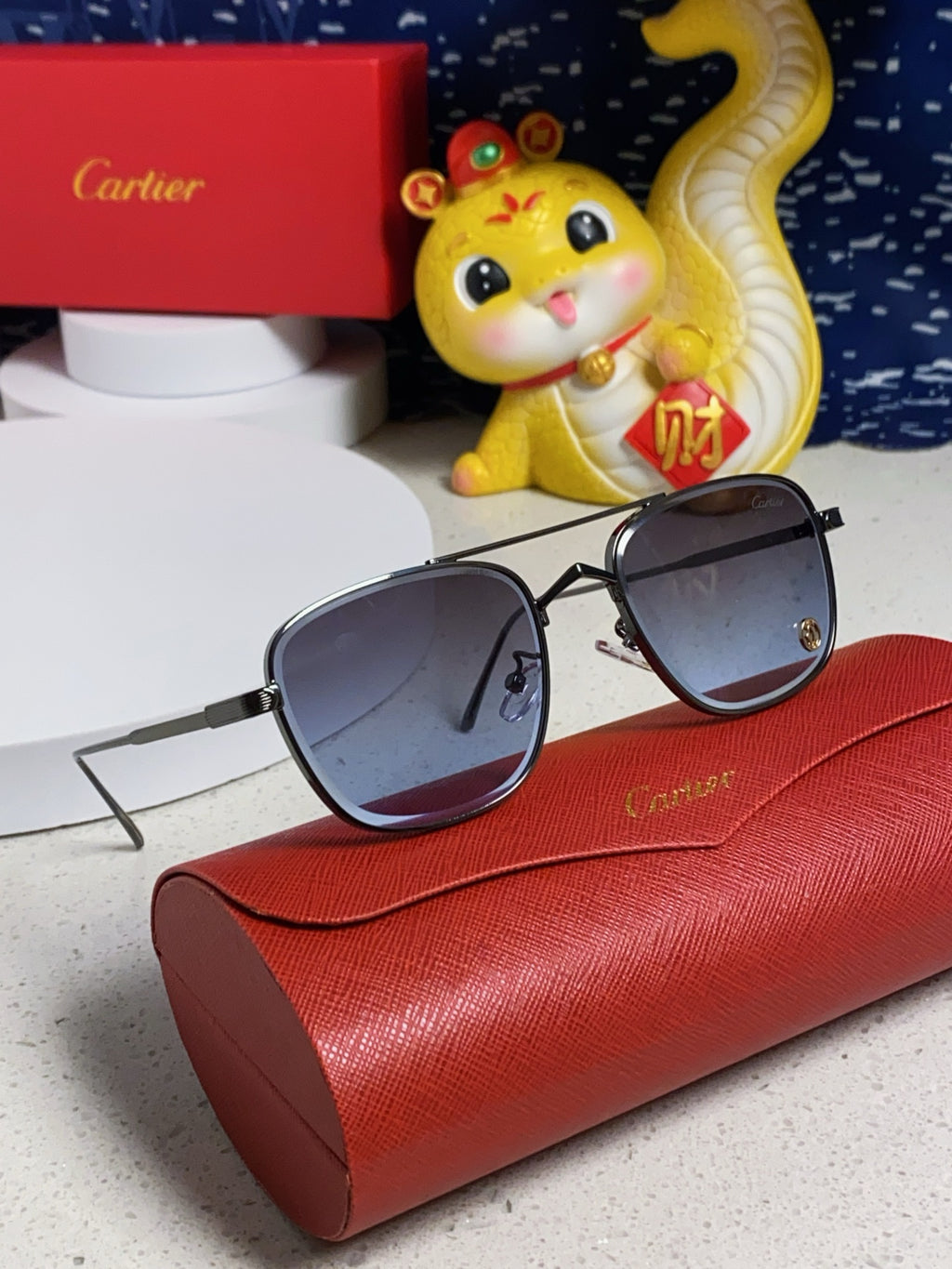 Cartier Aviator Silver Lens Sunglasses for Men & Women - 382788 - detail image 9