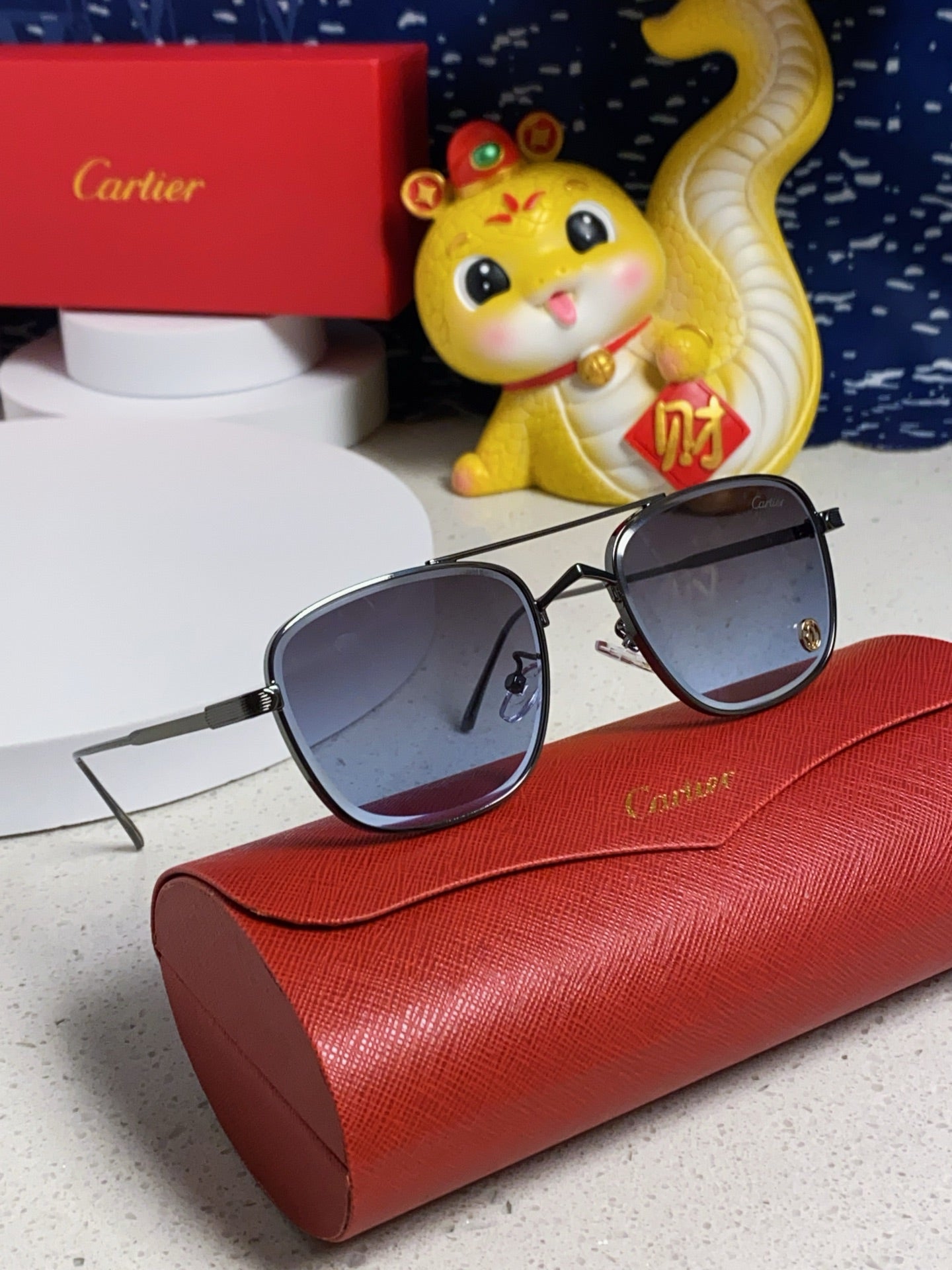 Cartier Aviator Silver Lens Sunglasses for Men & Women - 382788 - detail image 9