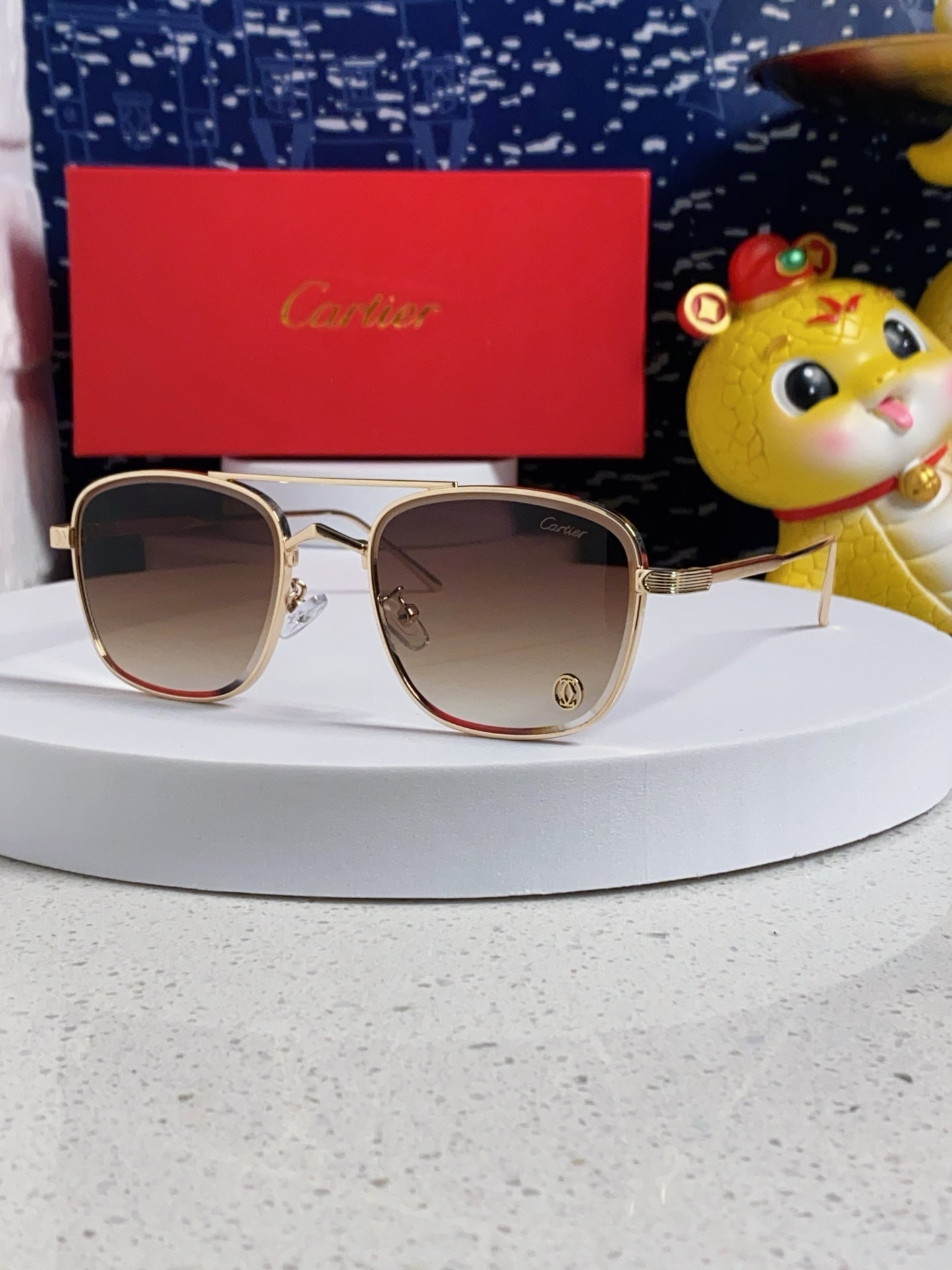 Cartier Aviator Brown Lens Sunglasses for Men & Women