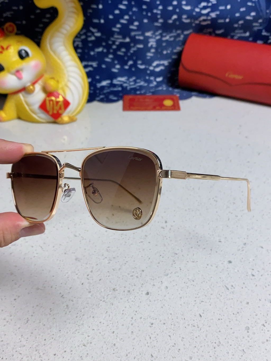 Cartier Aviator Brown Lens Sunglasses for Men & Women - detail image 6
