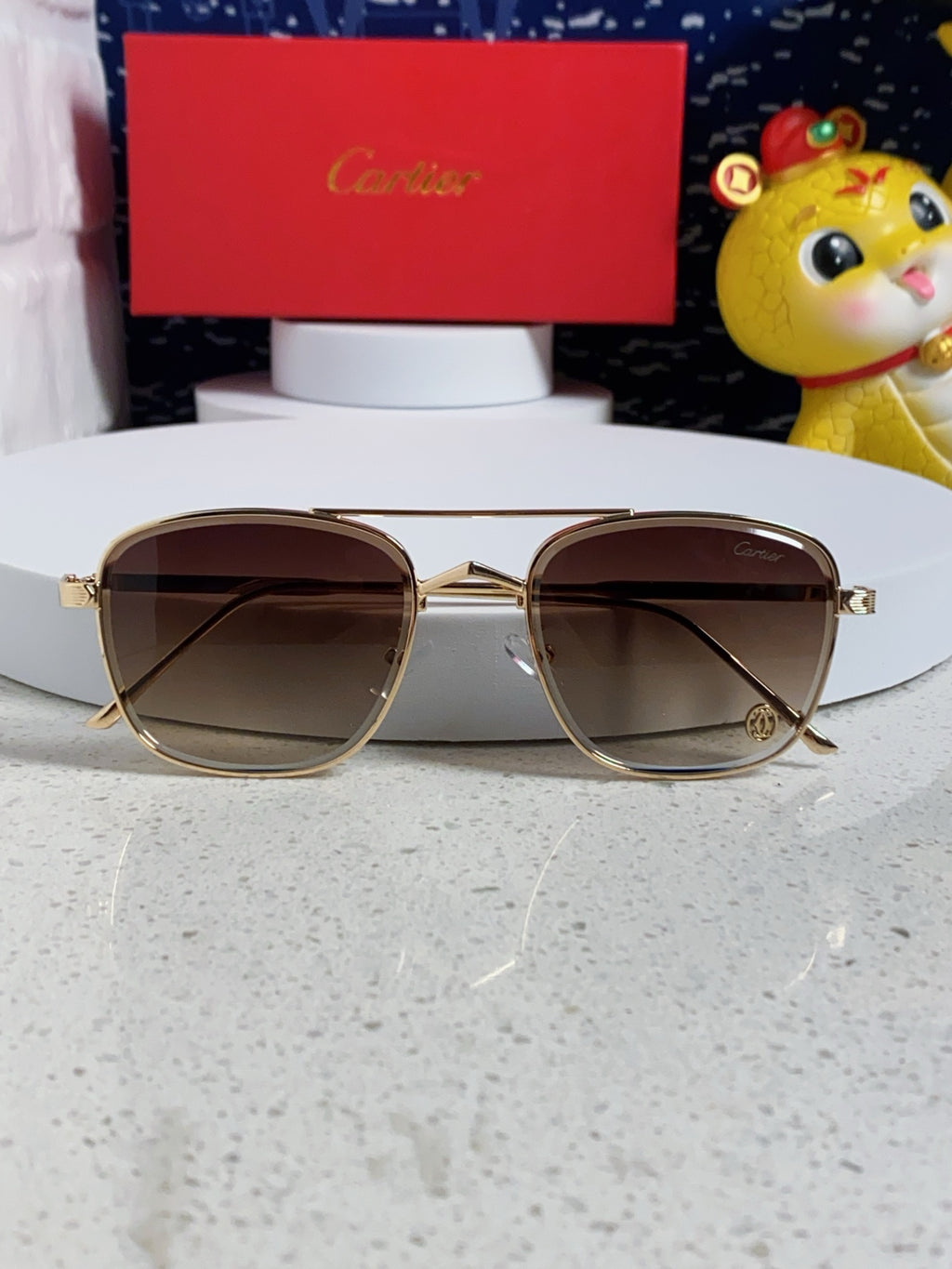 Cartier Aviator Brown Lens Sunglasses for Men & Women - detail image 8