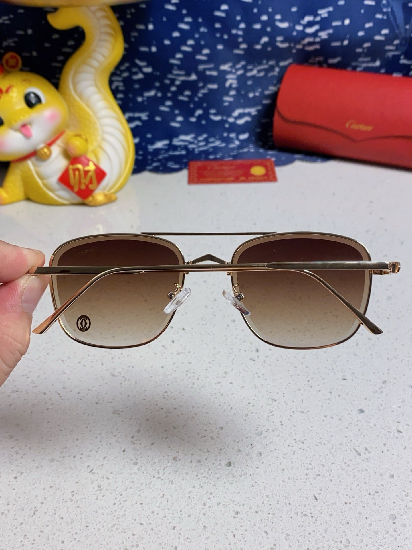 Cartier Aviator Brown Lens Sunglasses for Men & Women - detail image 5