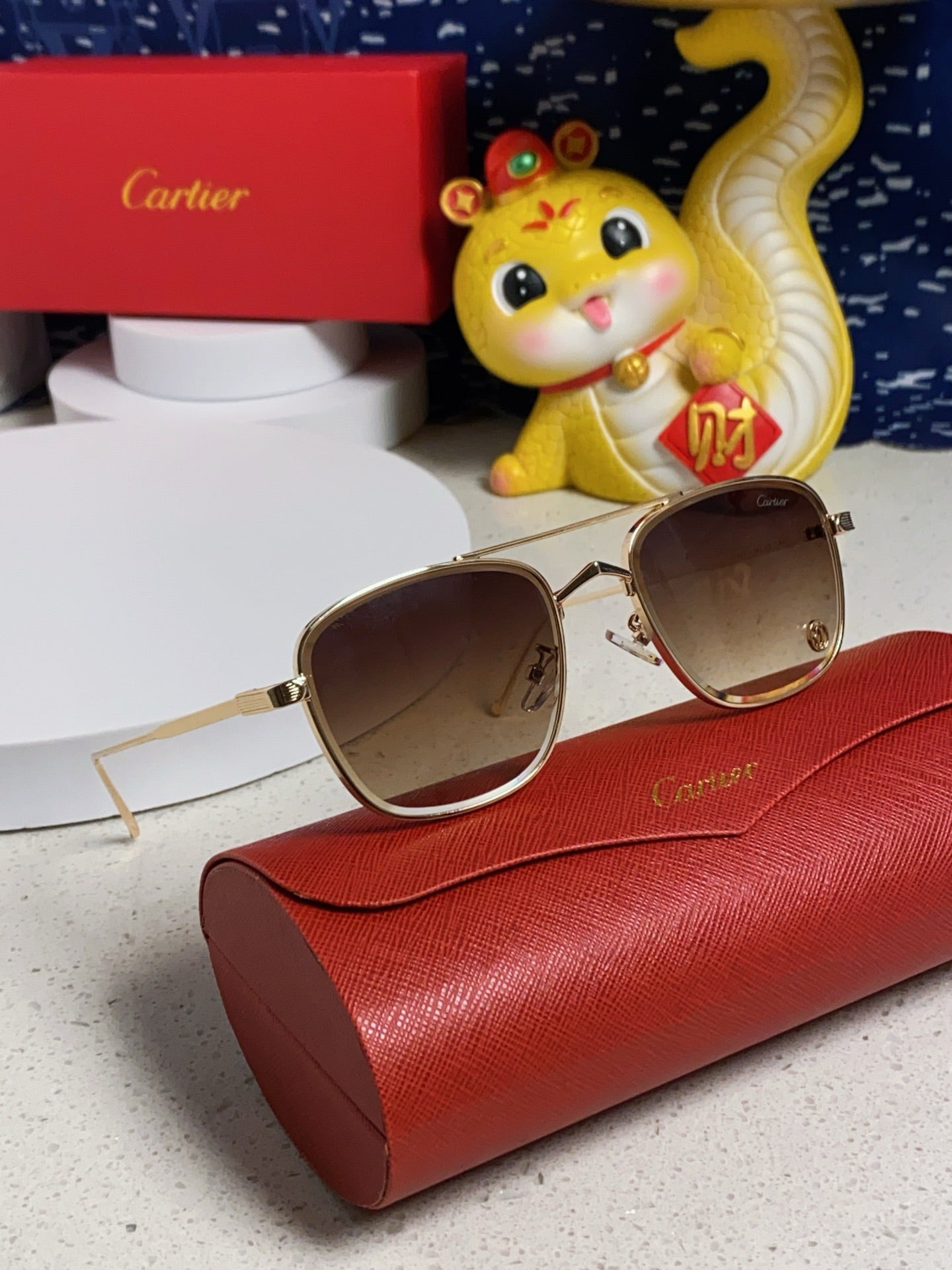 Cartier Aviator Brown Lens Sunglasses for Men & Women - detail image 9