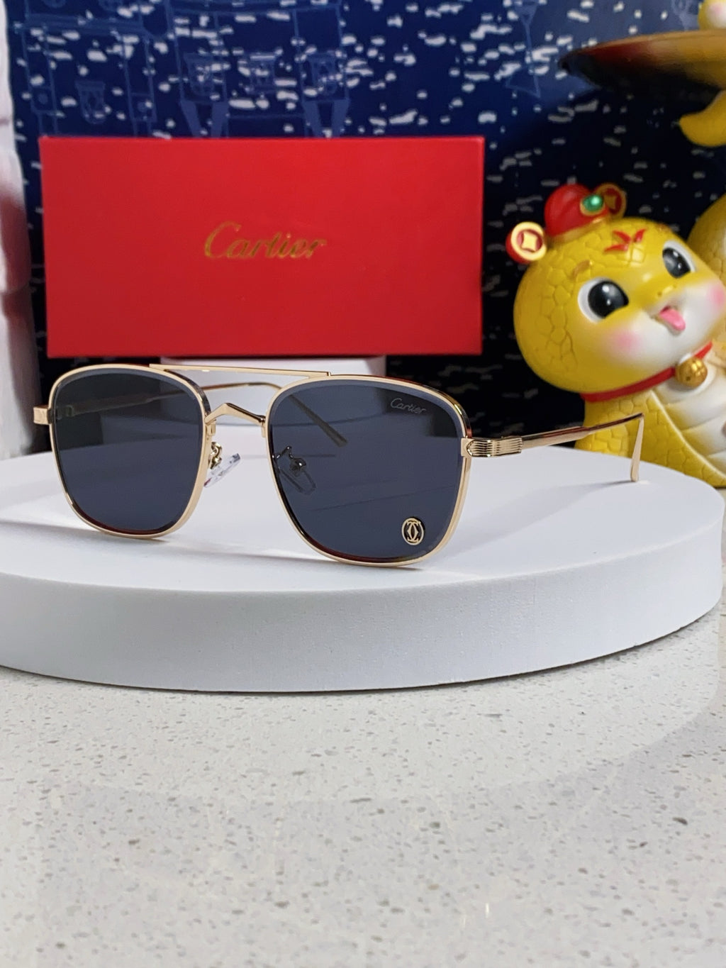 Cartier Aviator Blue Lens Sunglasses for Men & Women - 382790