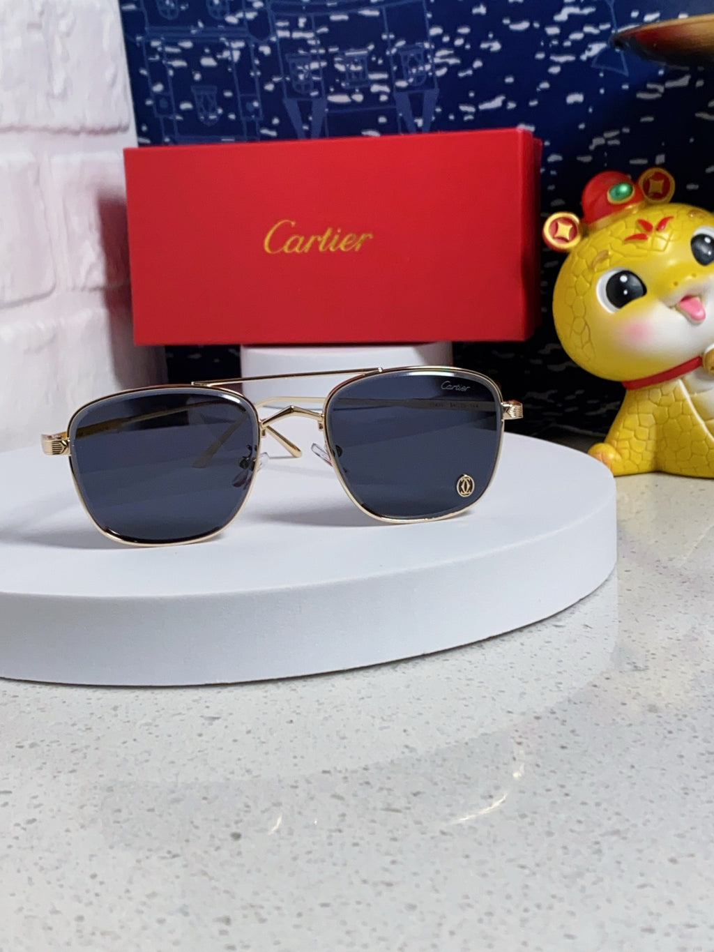 Cartier Aviator Blue Lens Sunglasses for Men & Women - 382790 - detail image 2