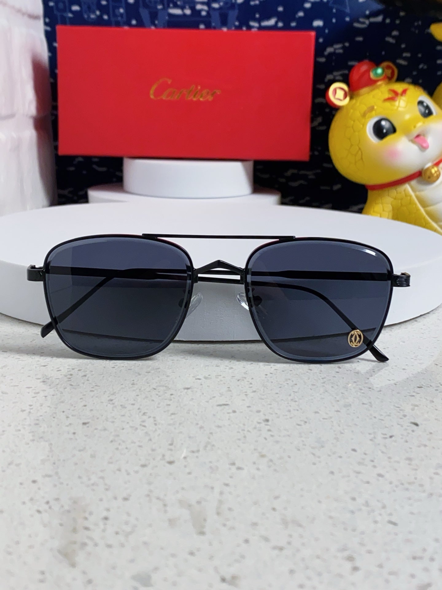 Cartier Aviator Blue Lens Sunglasses for Men & Women - detail image 8